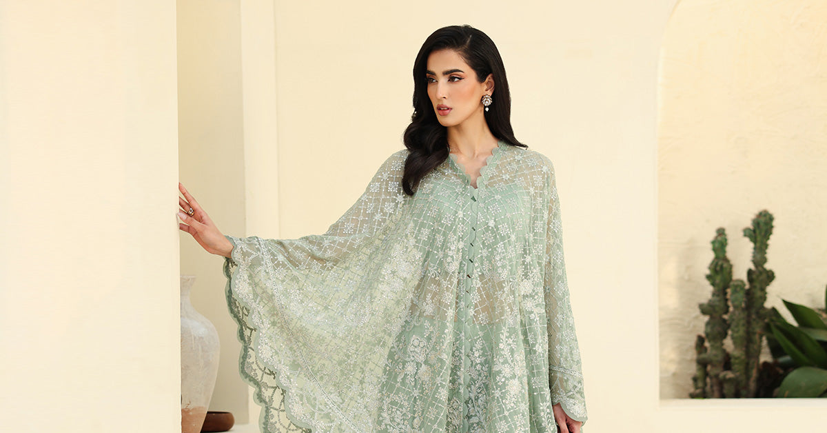 Embroidered Chiffon Fabric (1Pc) | LF-820