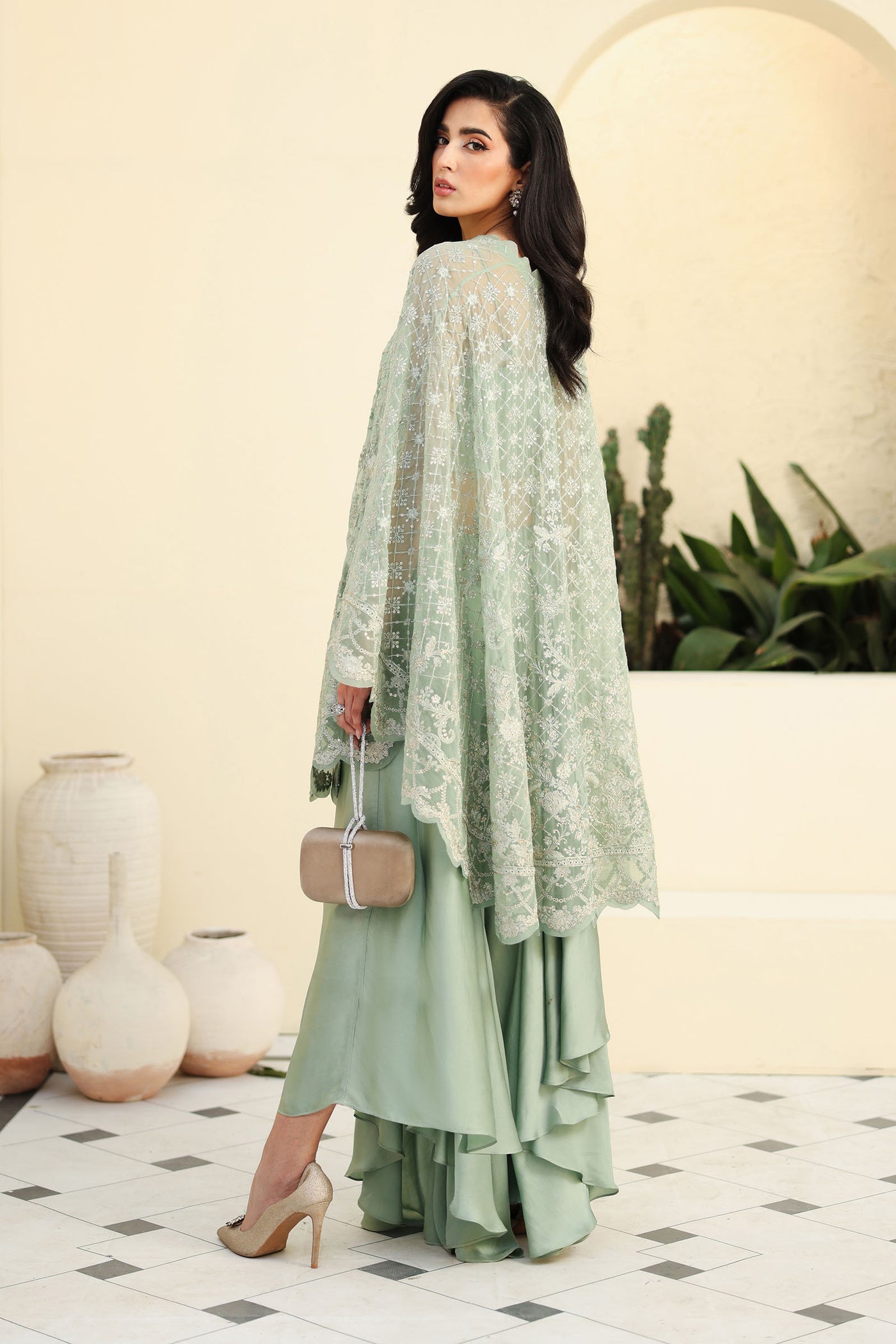 Embroidered Chiffon Fabric (1Pc) | LF-820