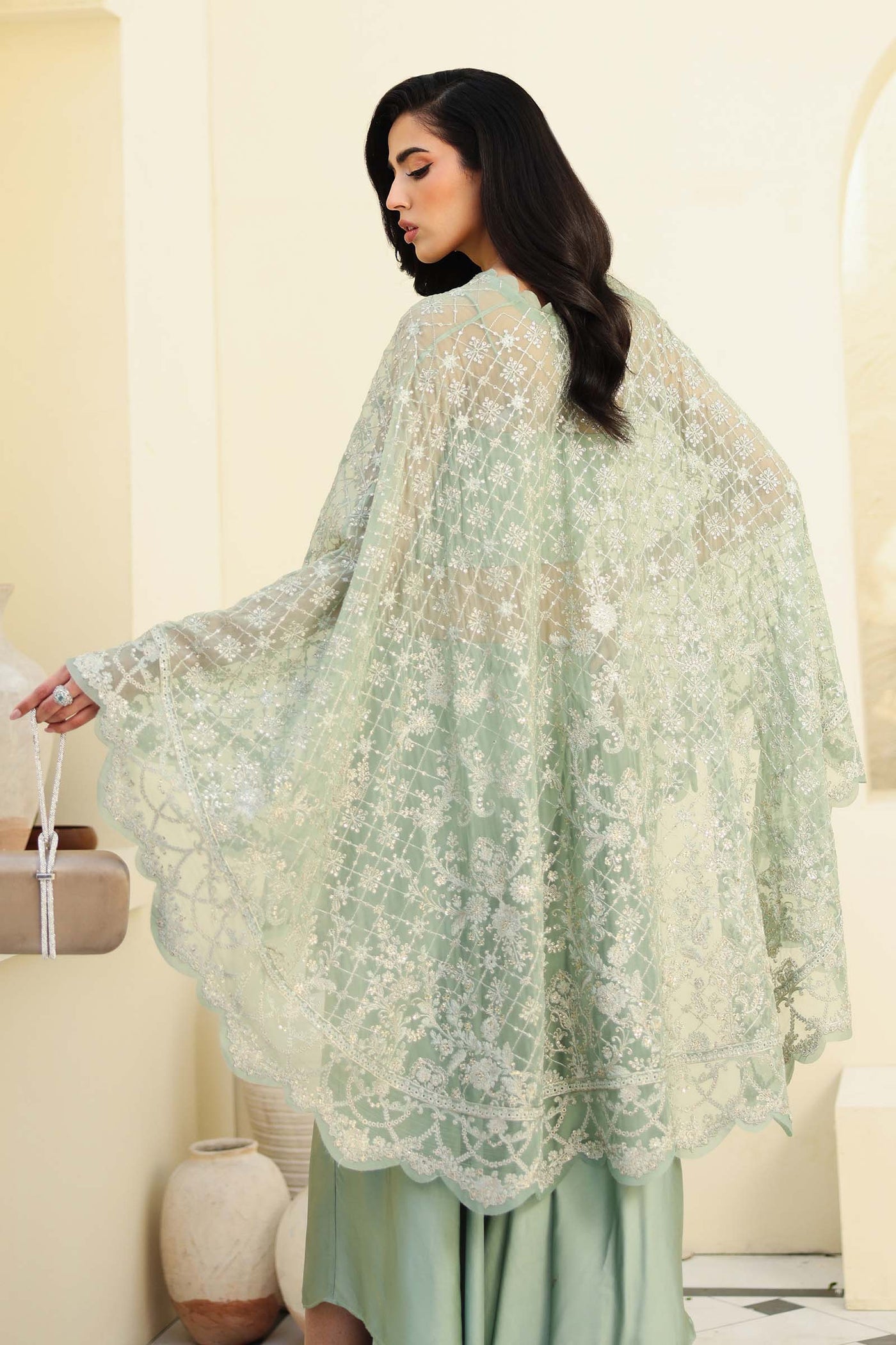 Embroidered Chiffon Fabric (1Pc) | LF-820
