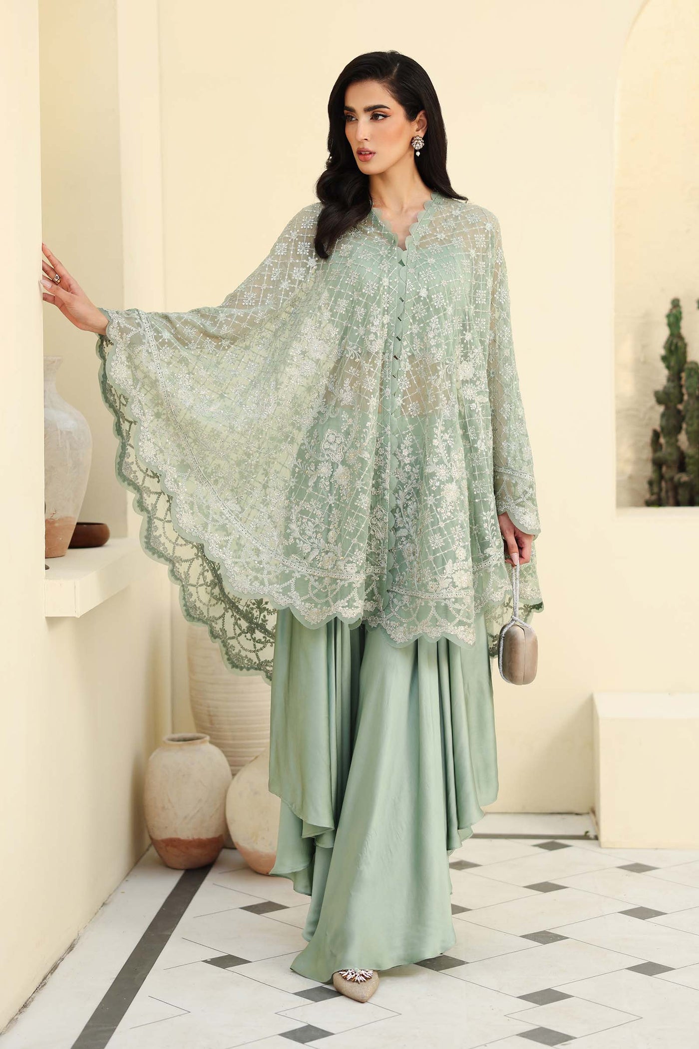 Embroidered Chiffon Fabric (1Pc) | LF-820