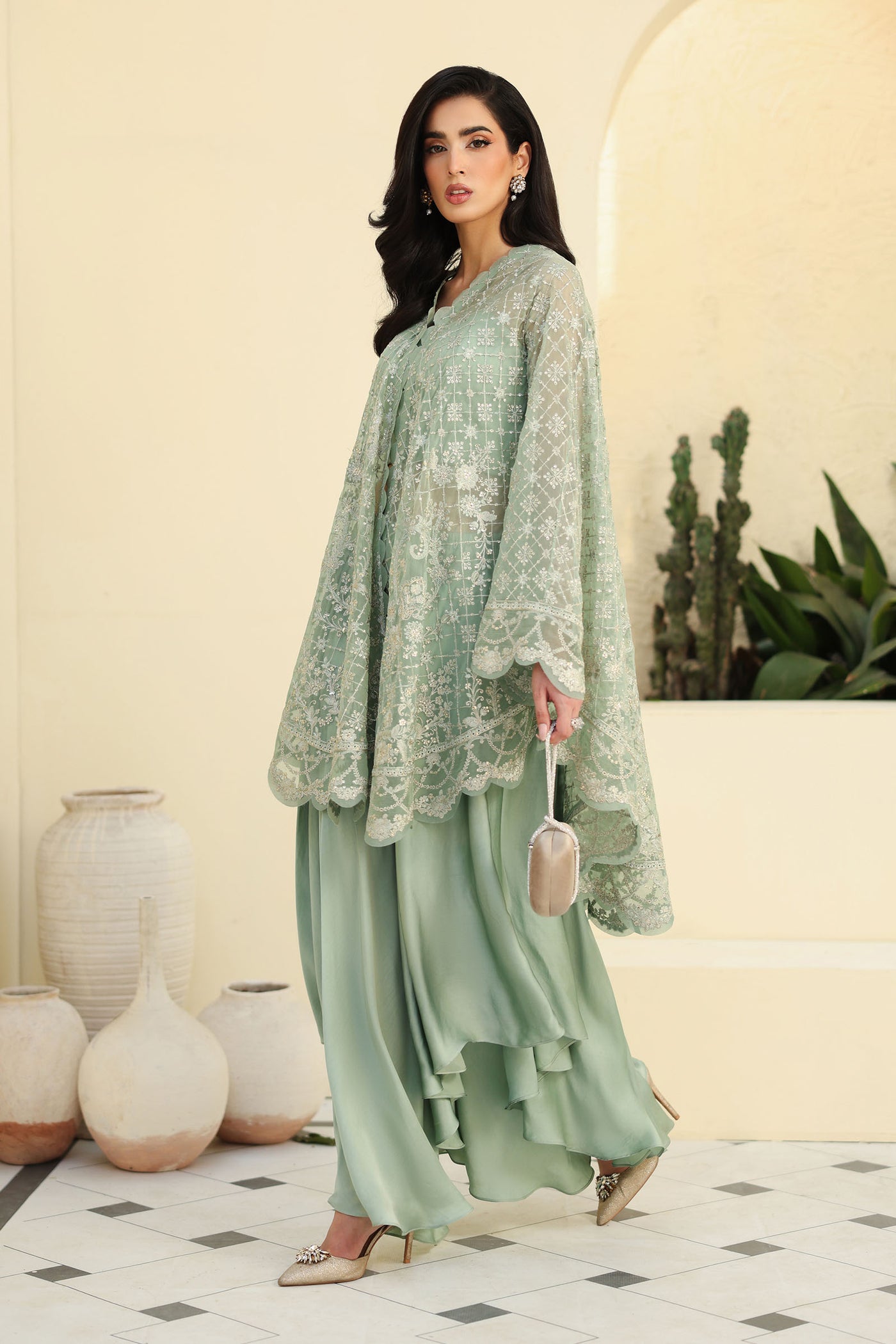 Embroidered Chiffon Fabric (1Pc) | LF-820