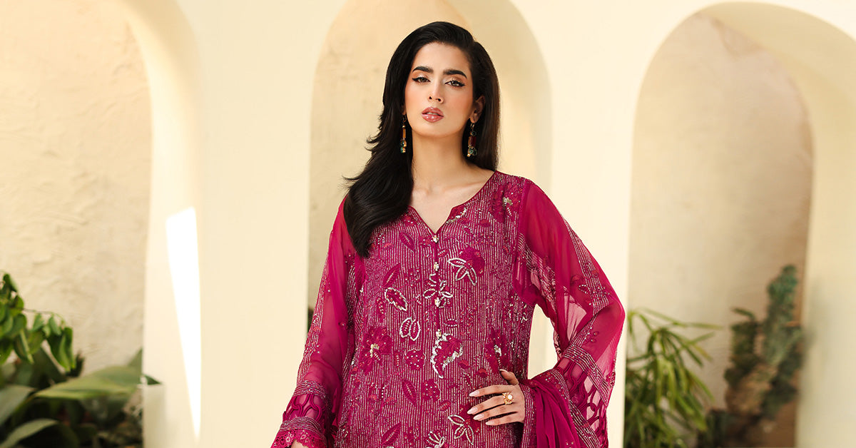 Embroidered Chiffon Fabric (3Pcs) | LF-821