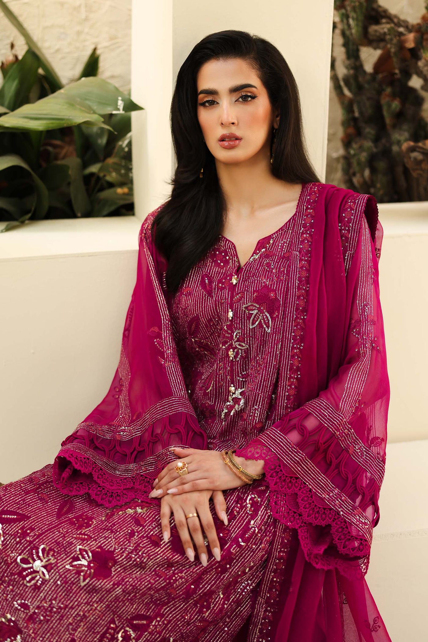 Embroidered Chiffon Fabric (3Pcs) | LF-821