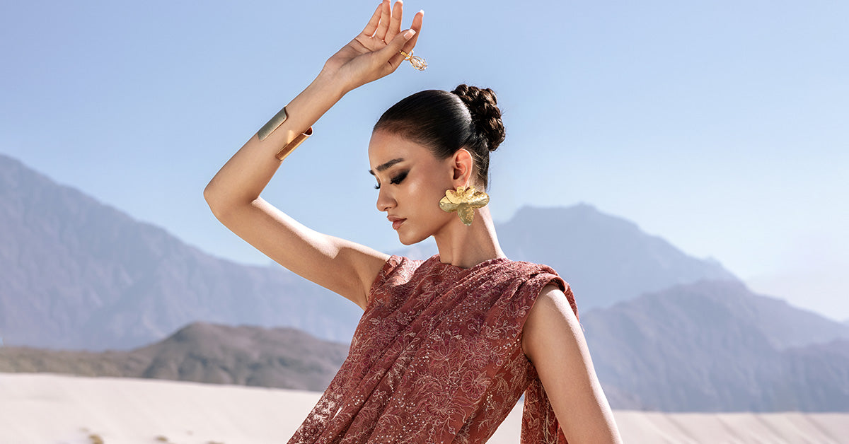 Embroidered Net Fabric (2Pcs) | LF-904