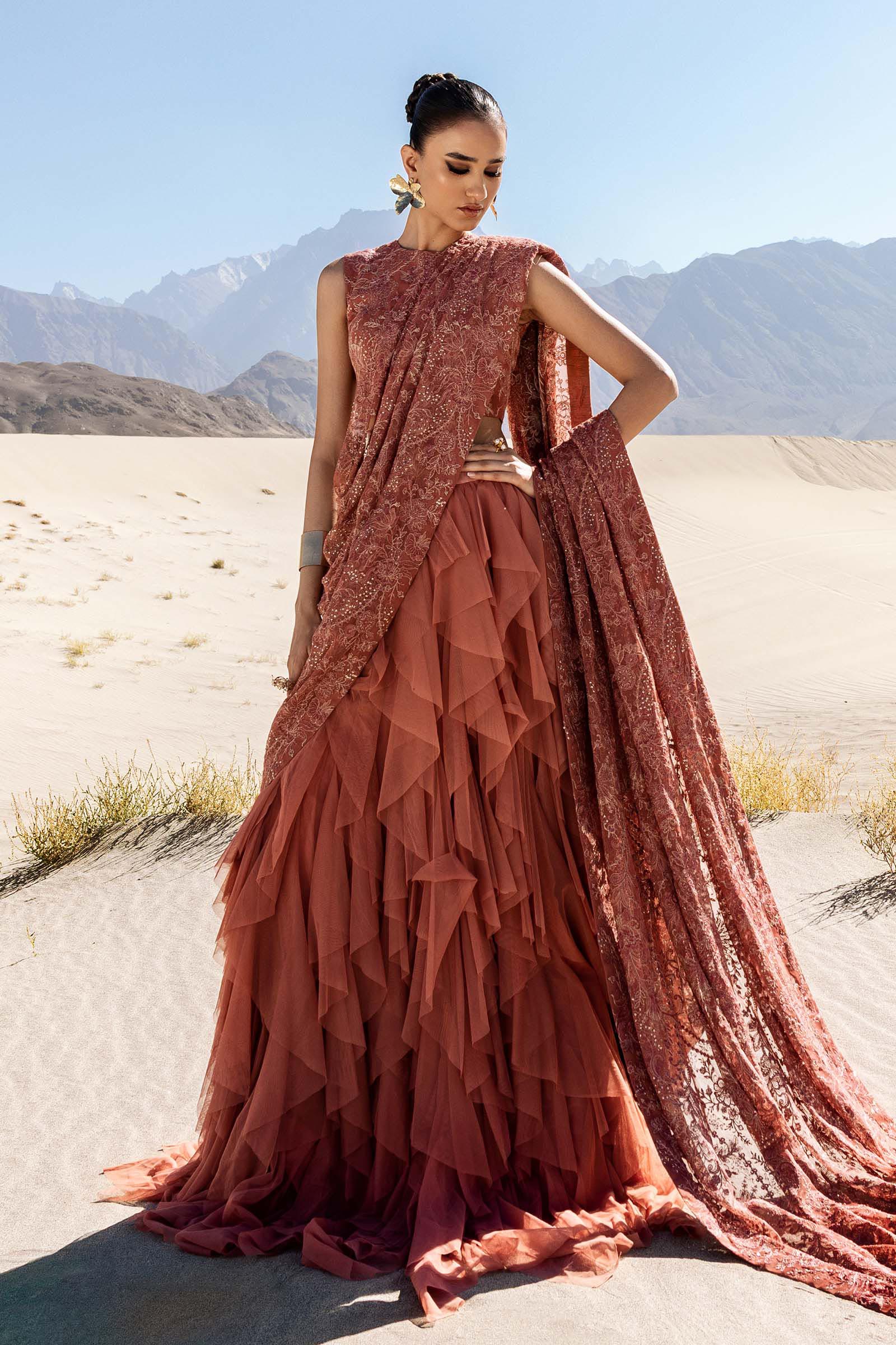 Embroidered Net Fabric (2Pcs) | LF-904