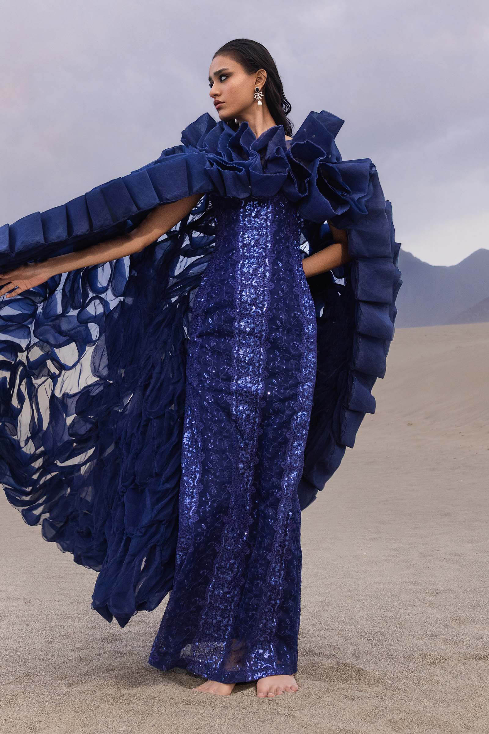 Embroidered Organza Fabric (2Pcs) | LF-908