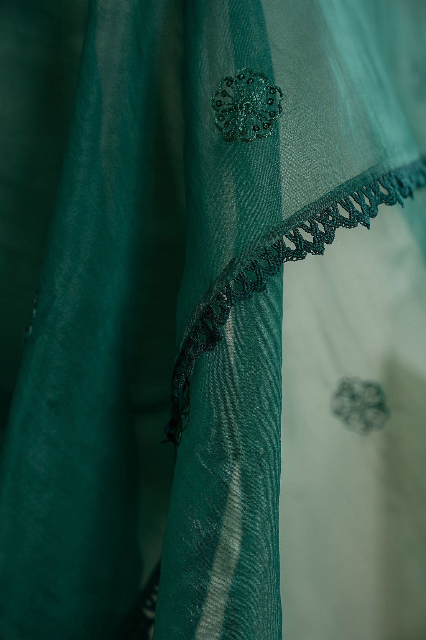 Embroidered Organza Fabric (2Pcs) | LF-909