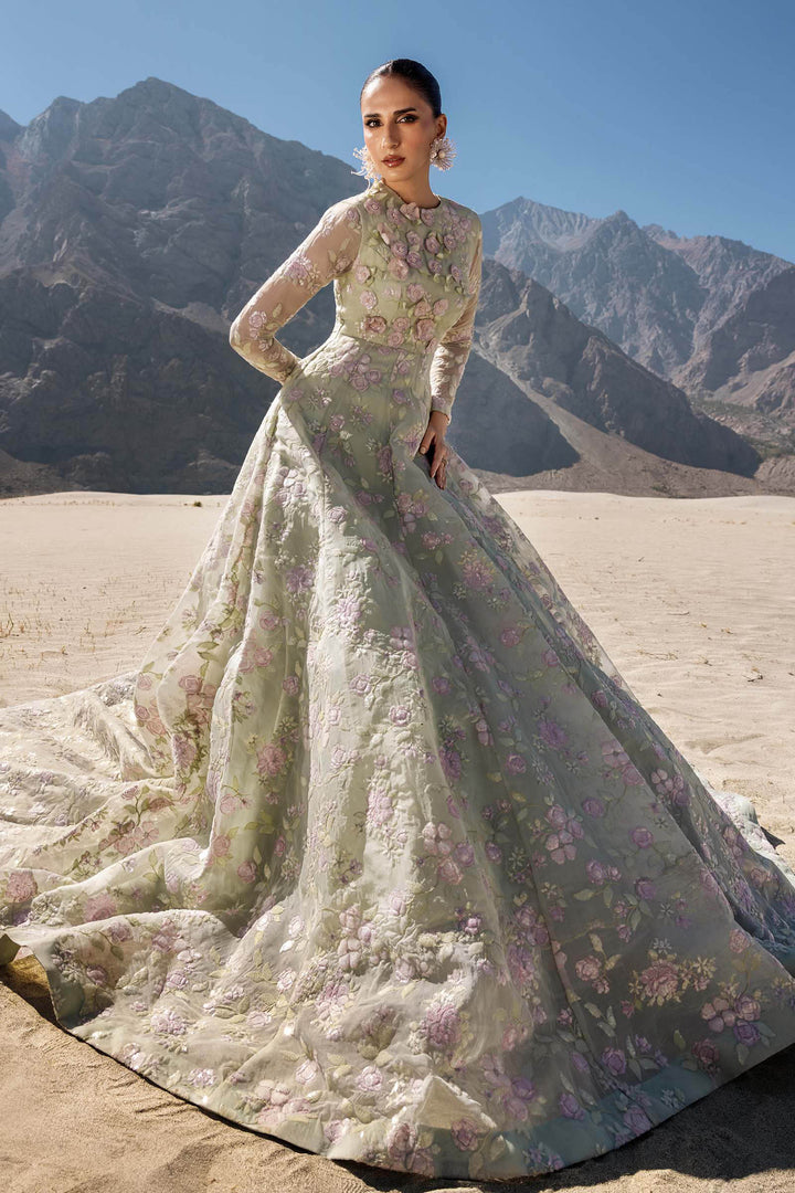 Embroidered Organza Fabric (2Pcs) | LF-911 All Products LF0911S-OLN-PGN