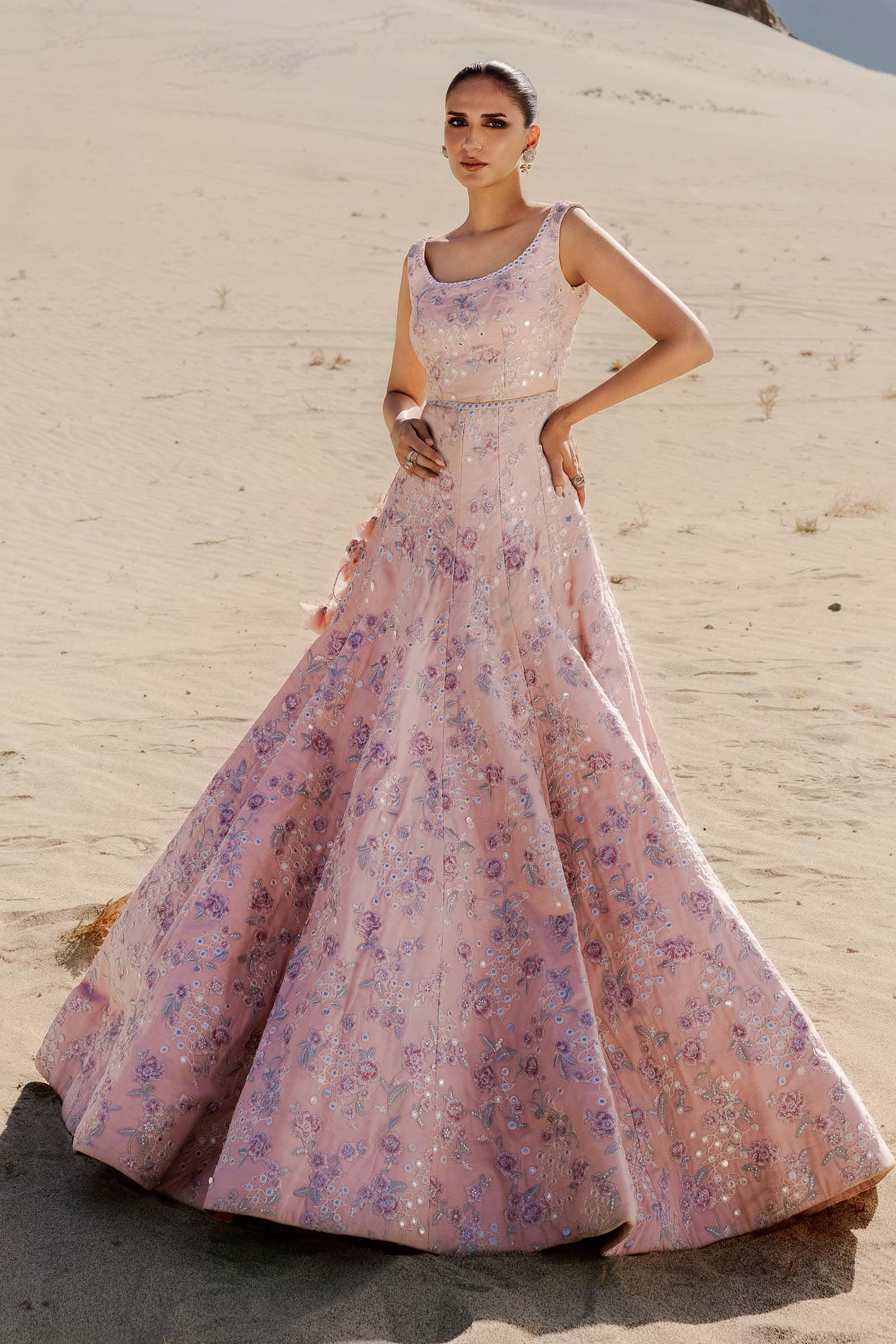 Embroidered Chiffon Fabric (2Pcs) | LF-916