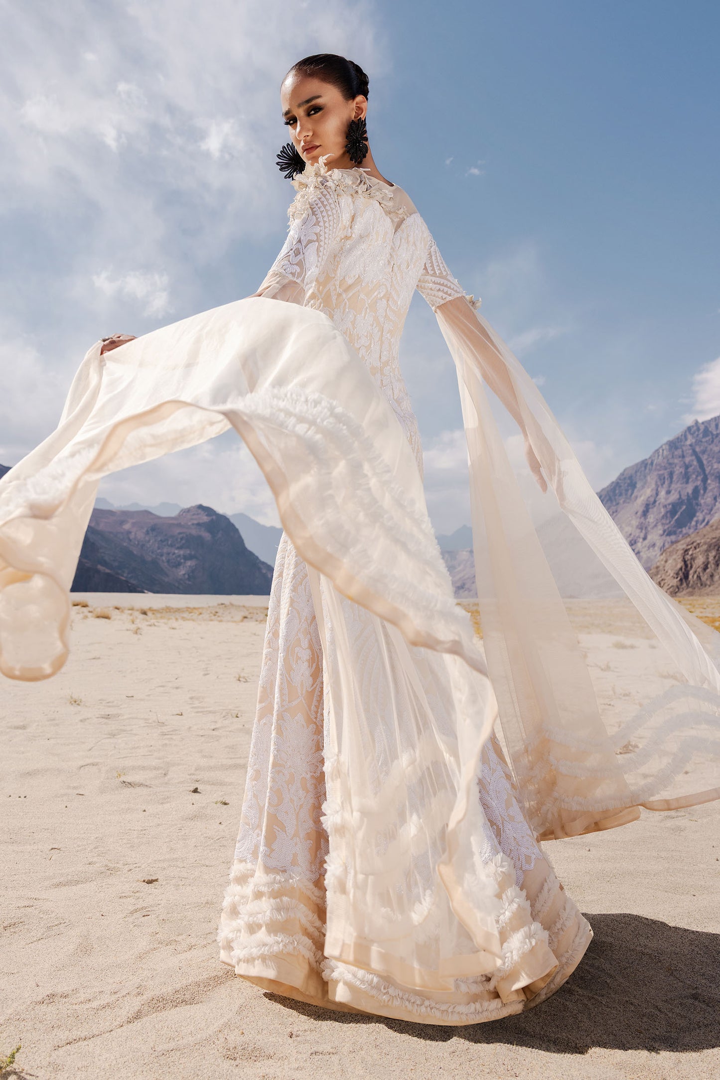 Embroidered Net Fabric (1Pc) | LF-CH25-09