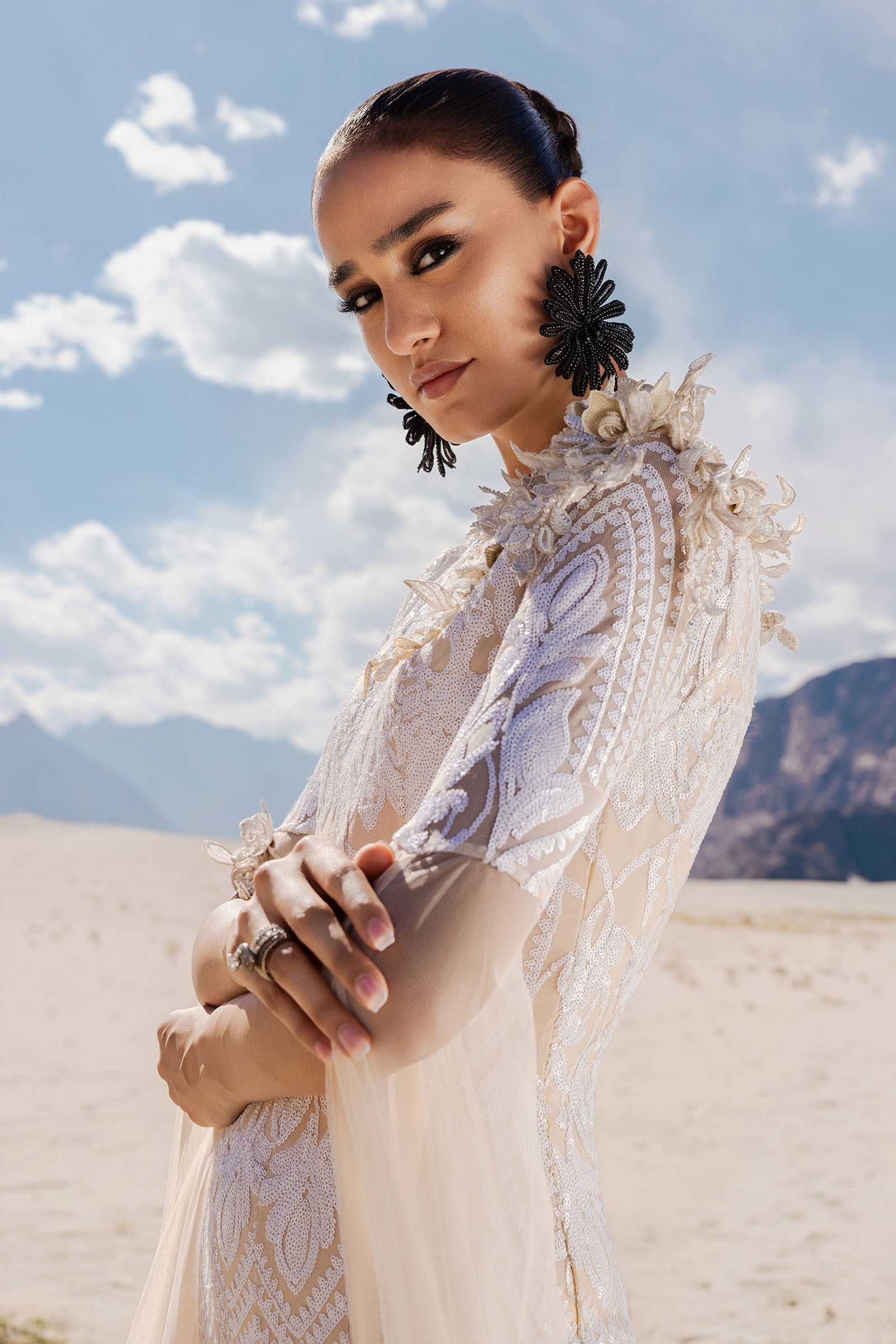 Embroidered Net Fabric (1Pc) | LF-CH25-09