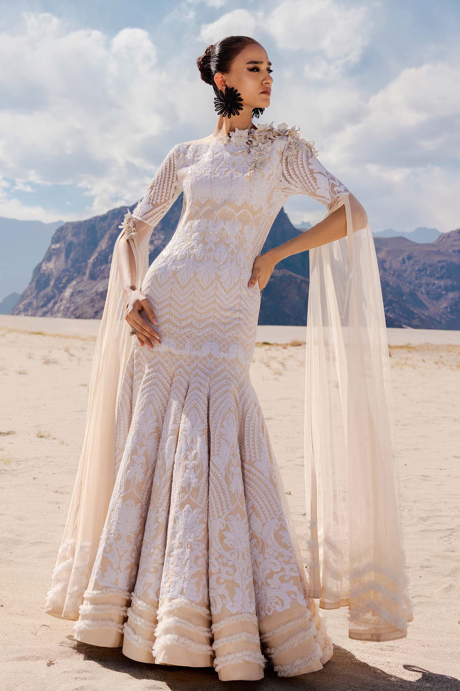 Embroidered Net Fabric (1Pc) | LF-CH25-09