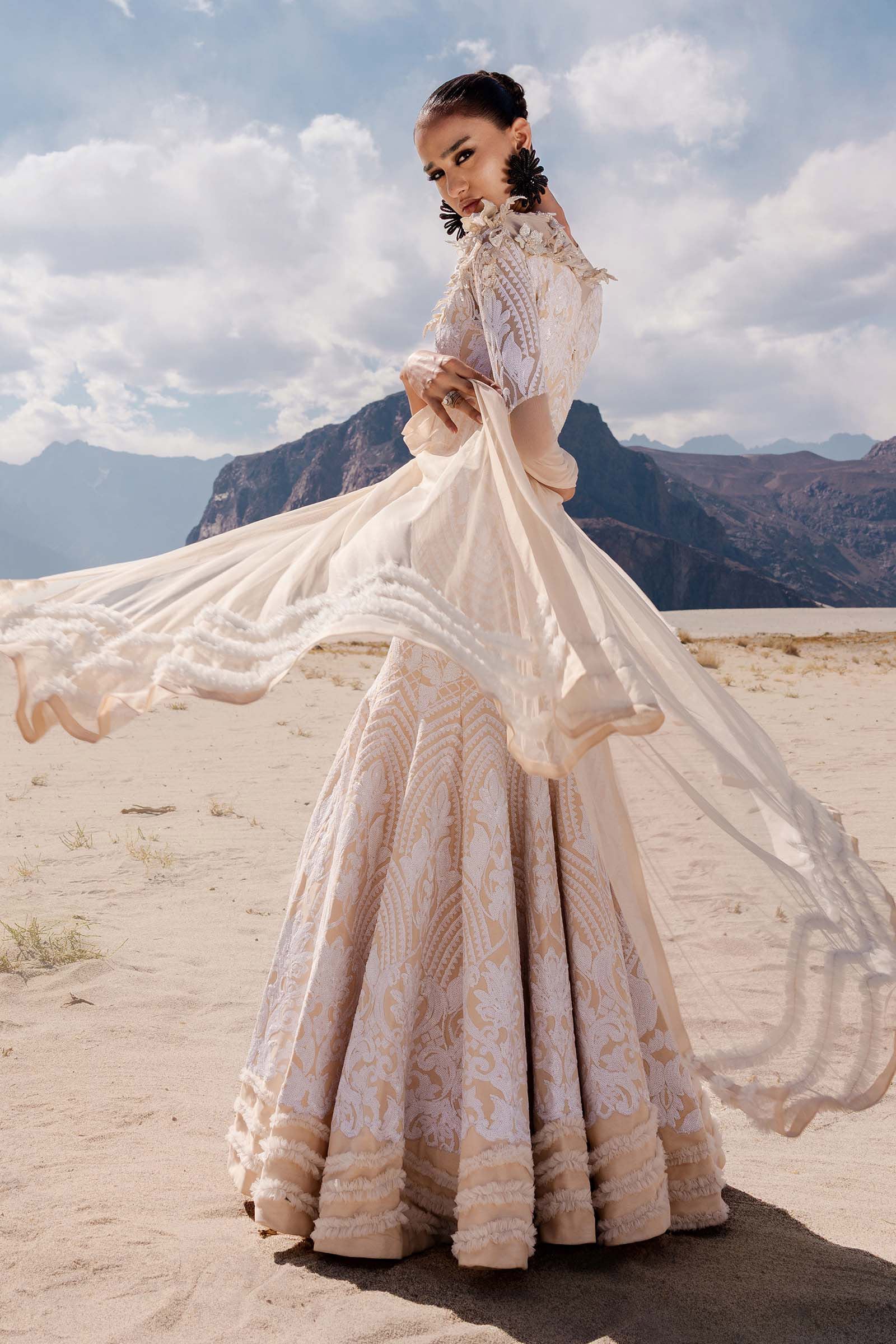 Embroidered Net Fabric (1Pc) | LF-CH25-09