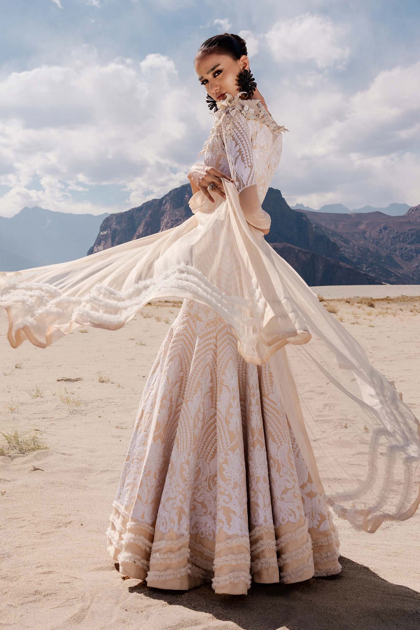 Embroidered Net Fabric (1Pc) | LF-CH25-09