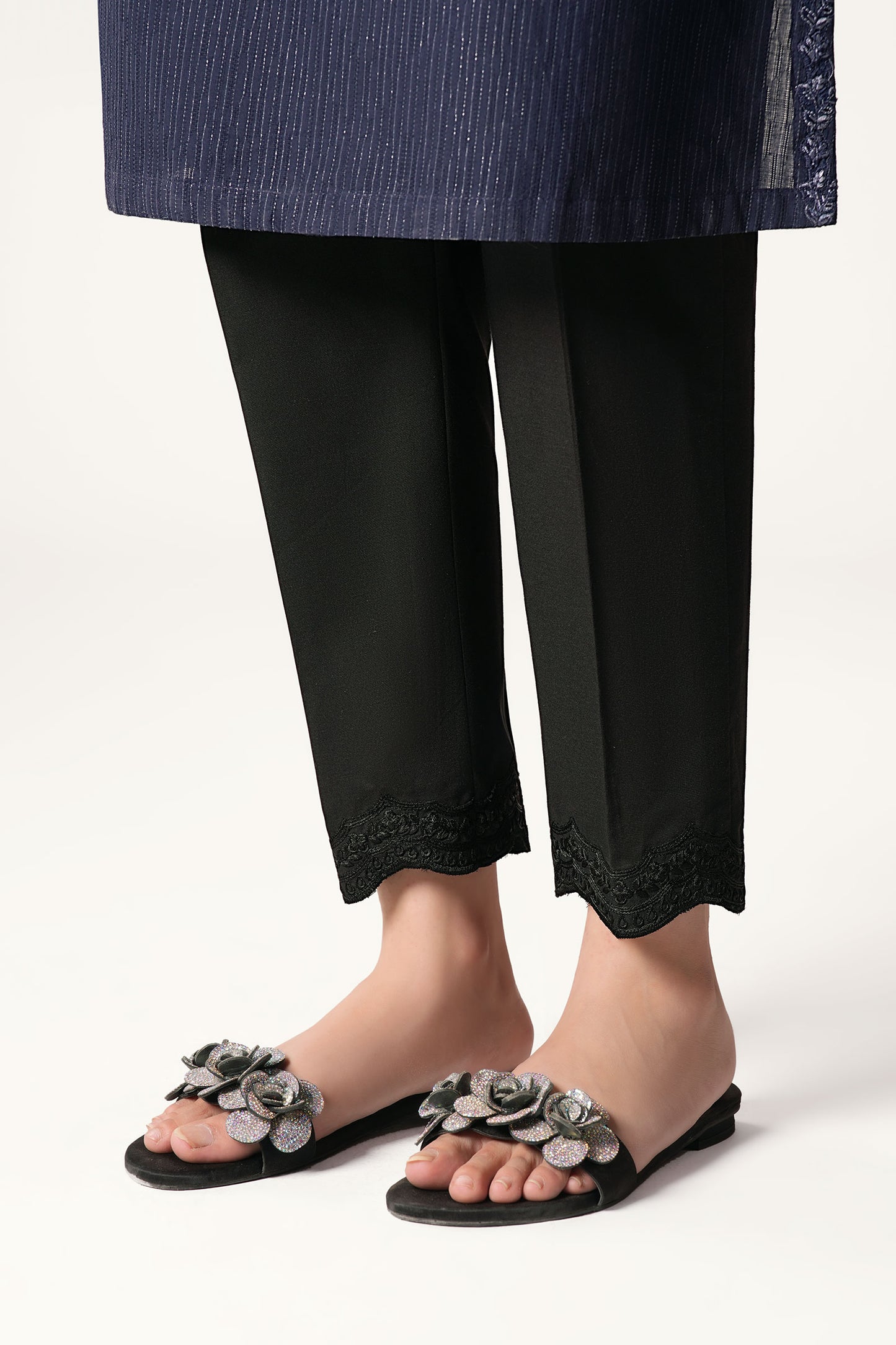 Embroidered Cambric Trouser