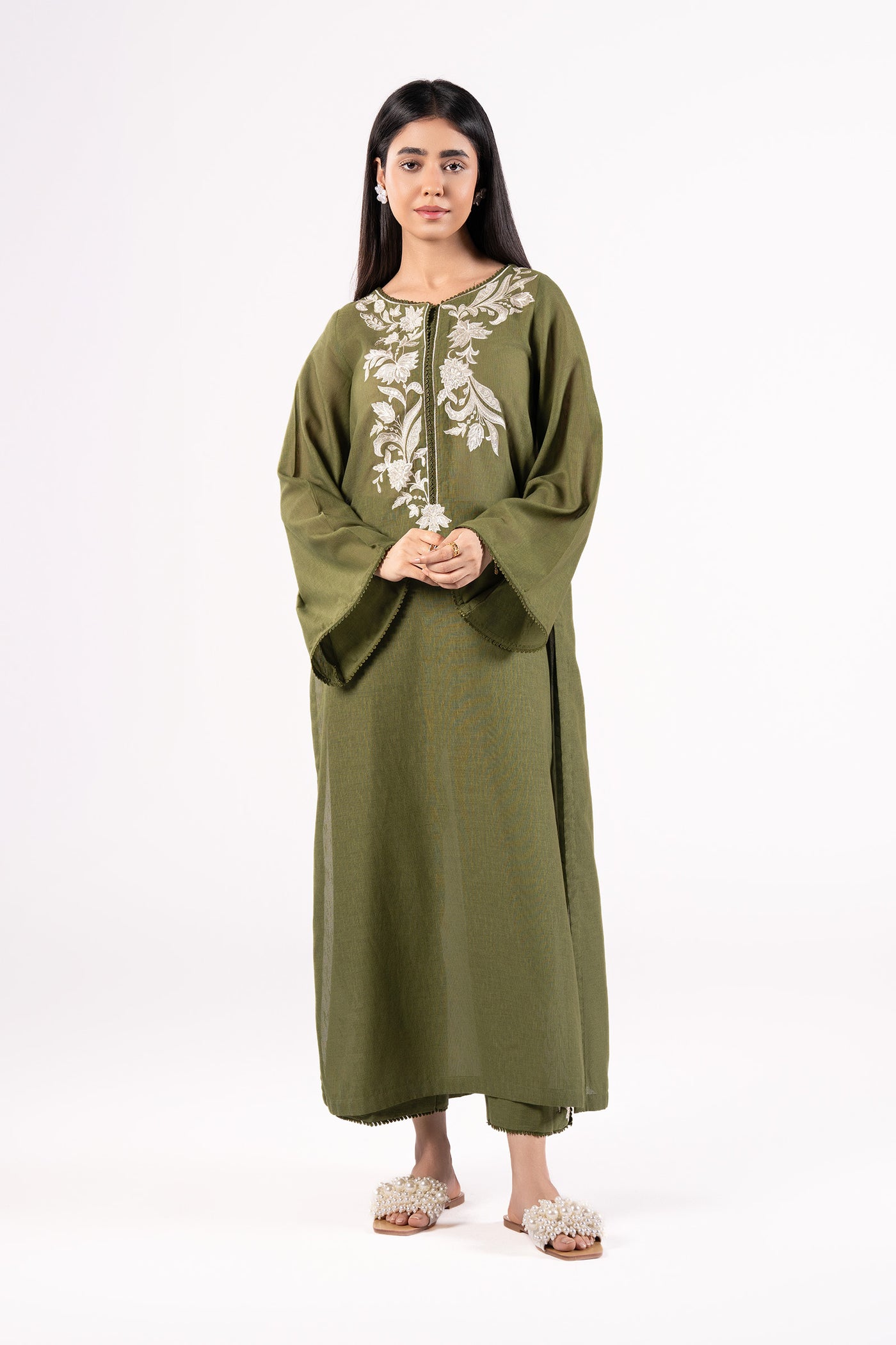 2 Pc Embroidered Karandi Suit