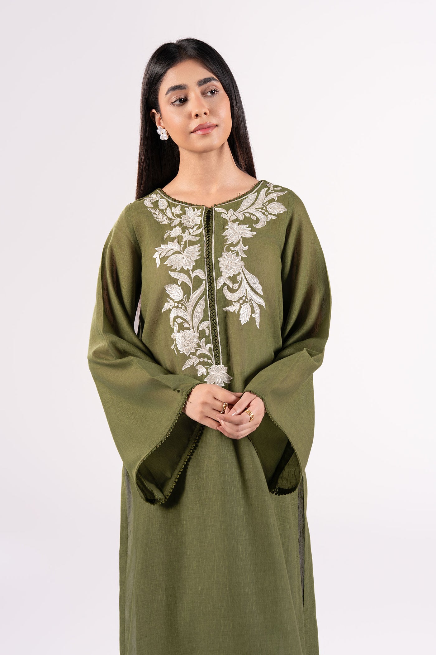 2 Pc Embroidered Karandi Suit