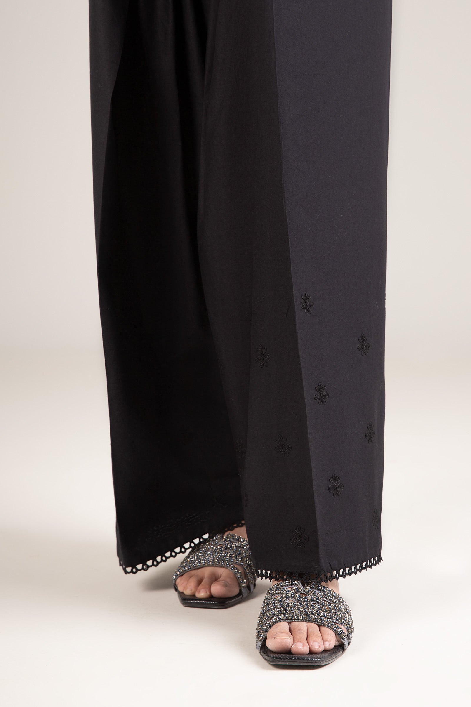 Embroidered Cambric Shalwar