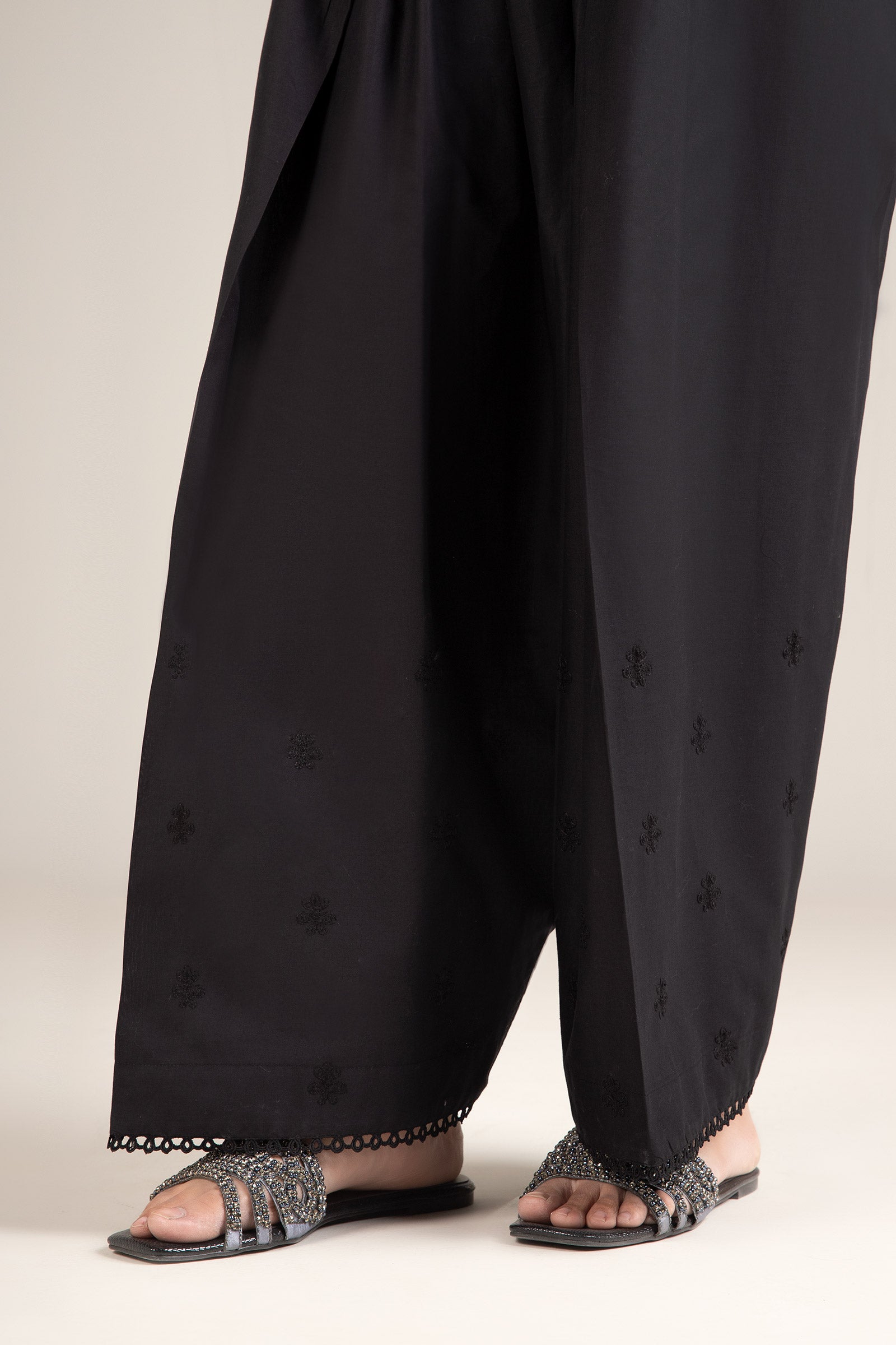 Embroidered Cambric Shalwar