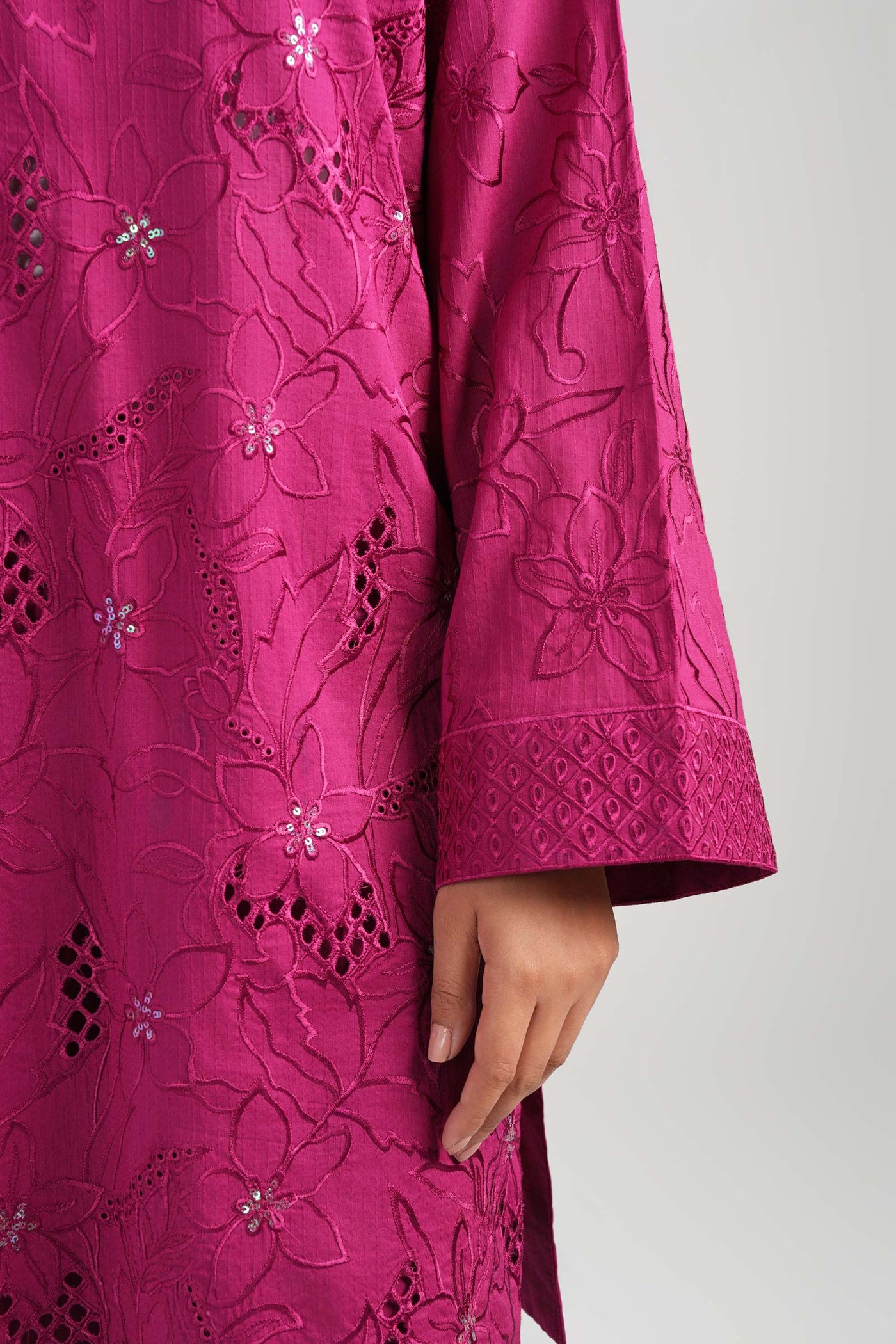 3 Pc Embroidered Dobby Suit