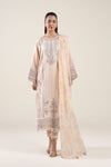 3 Pc Embroidered Slub Lawn Suit