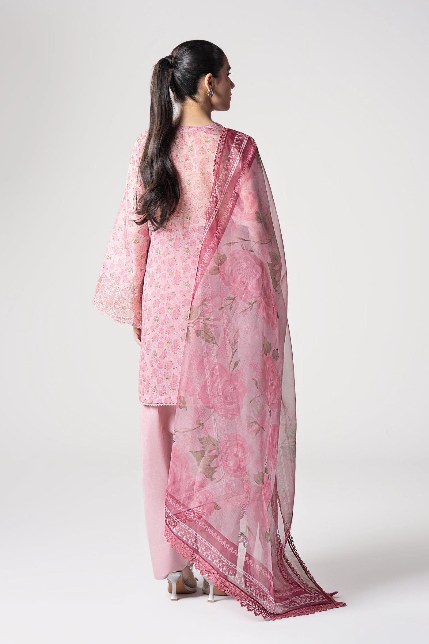 3 Pc Embroidered Dobby Suit | MB-CS25-145