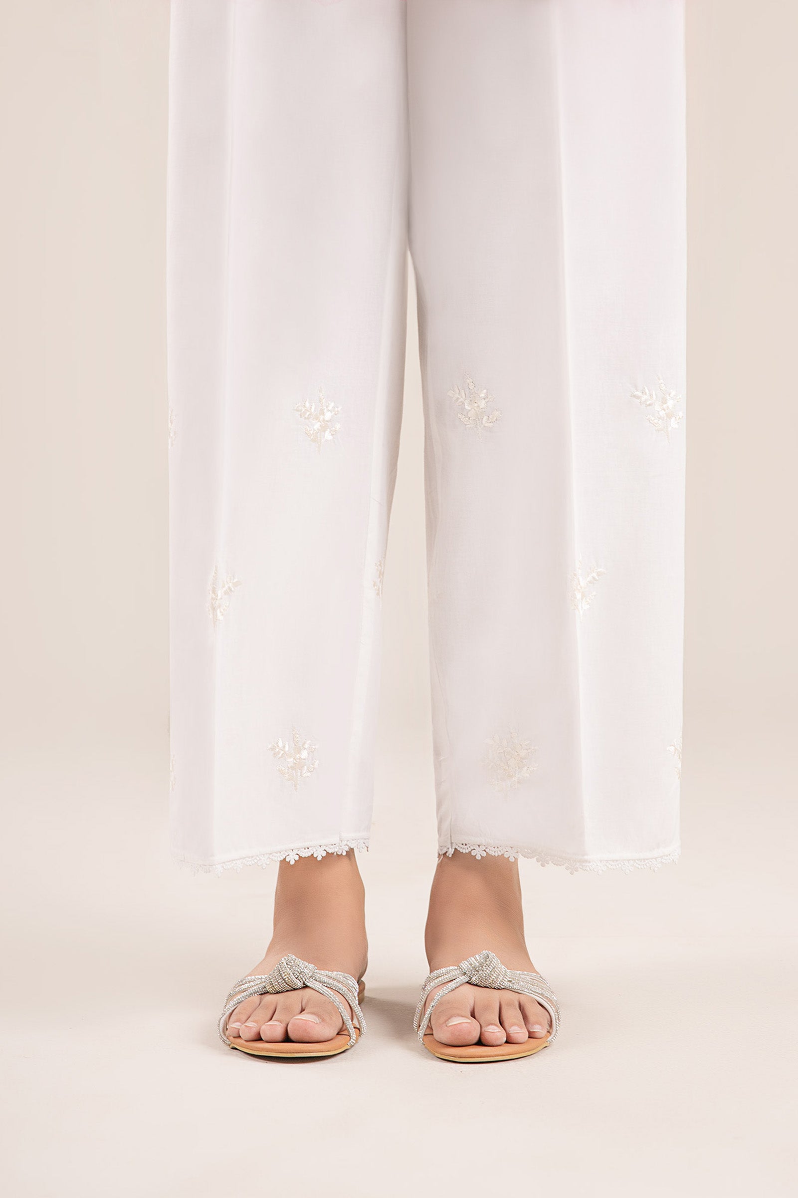 Embroidered Cambric Trouser