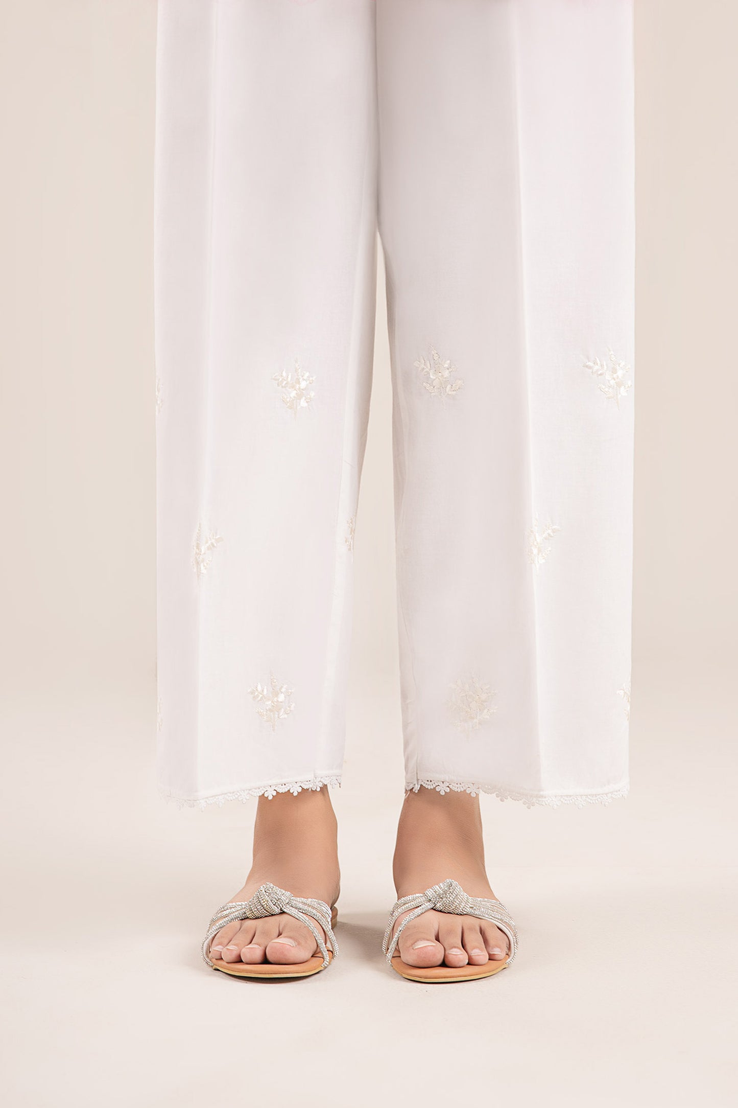Embroidered Cambric Trouser