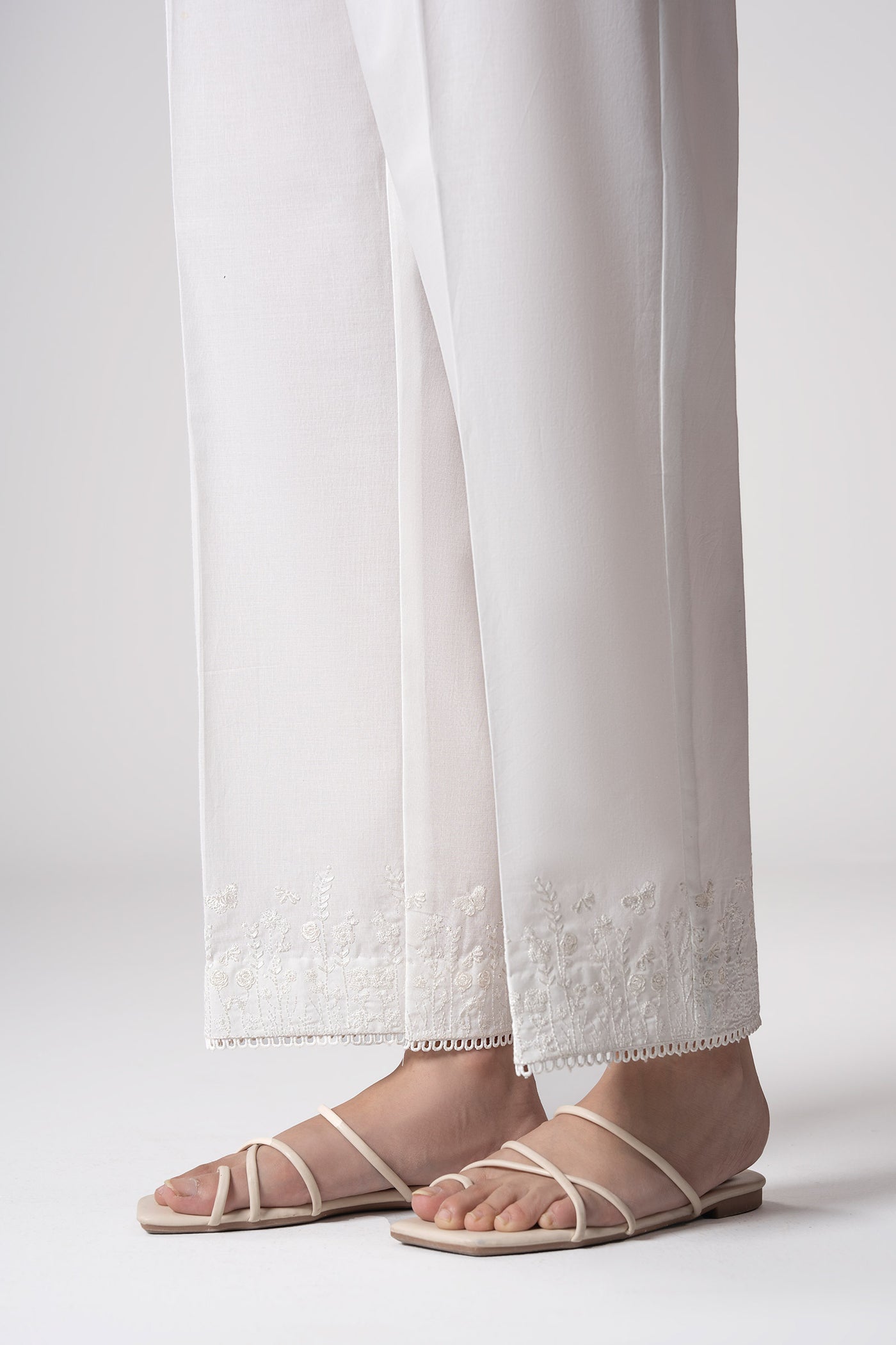 Embroidered Cambric Trouser