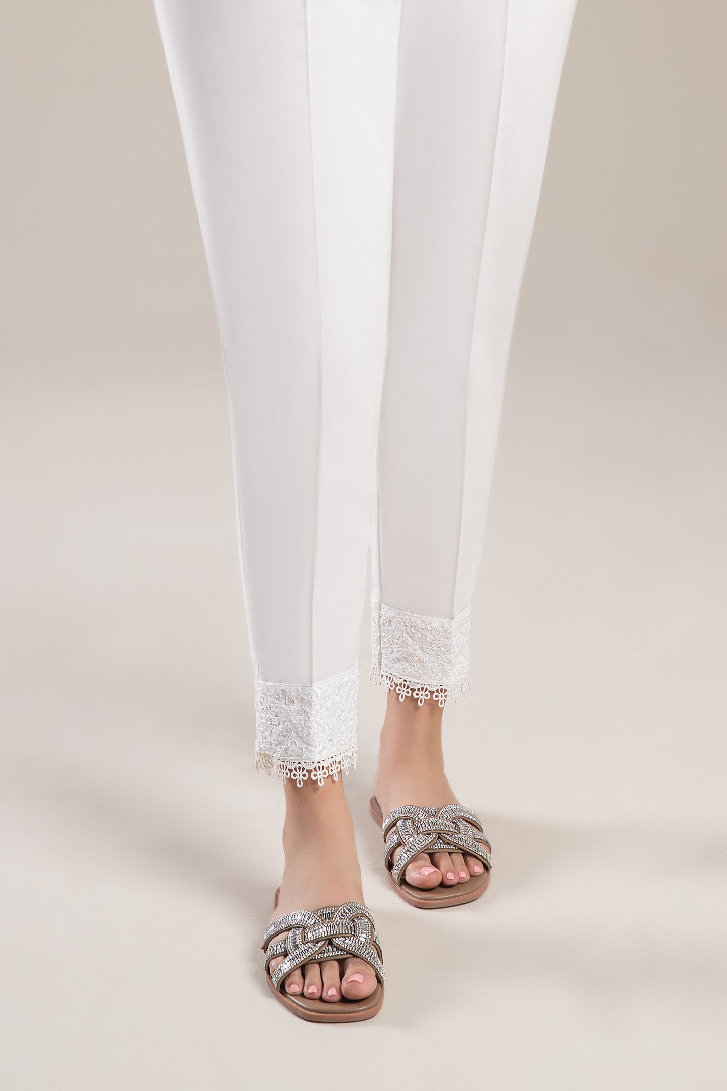 Embroidered Cambric Trouser