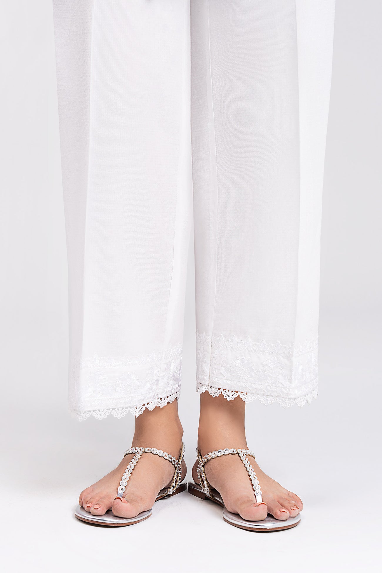 Embroidered Dobby Trouser