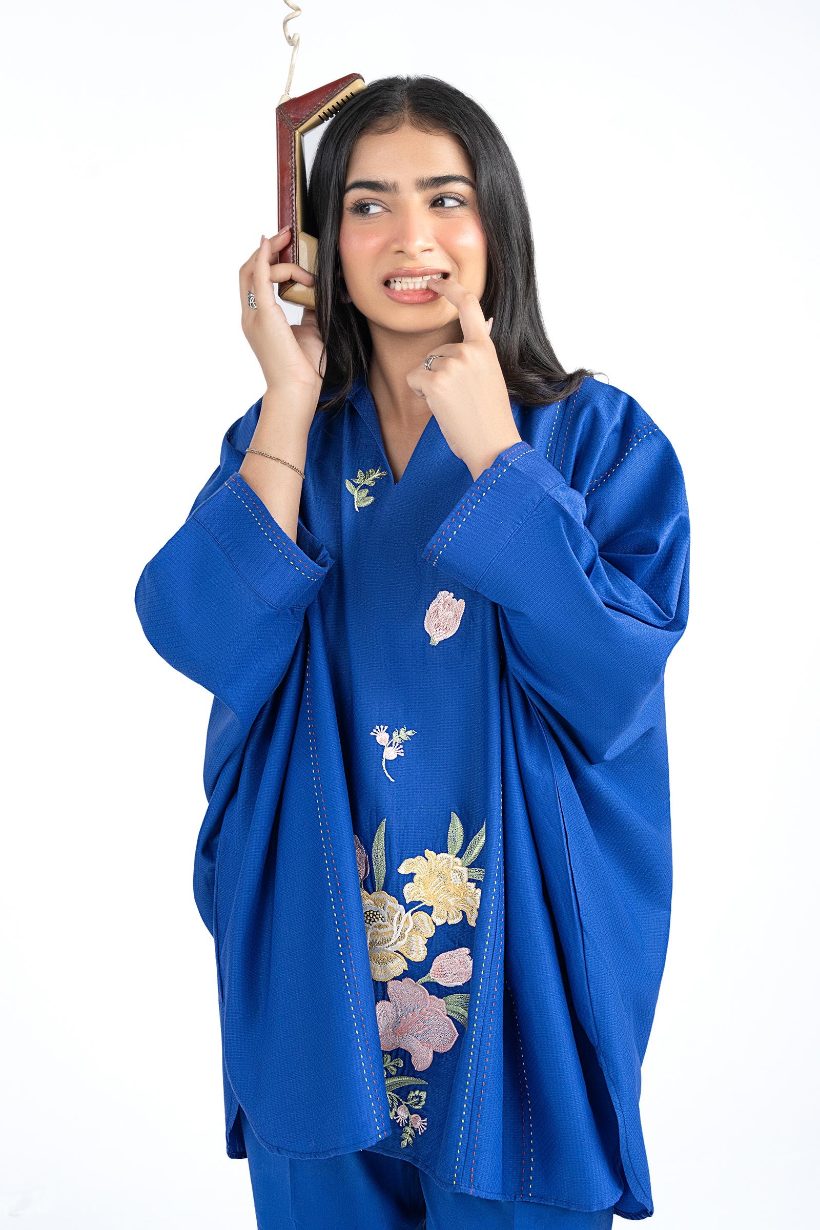 Embroidered Dobby Cotton Shirt