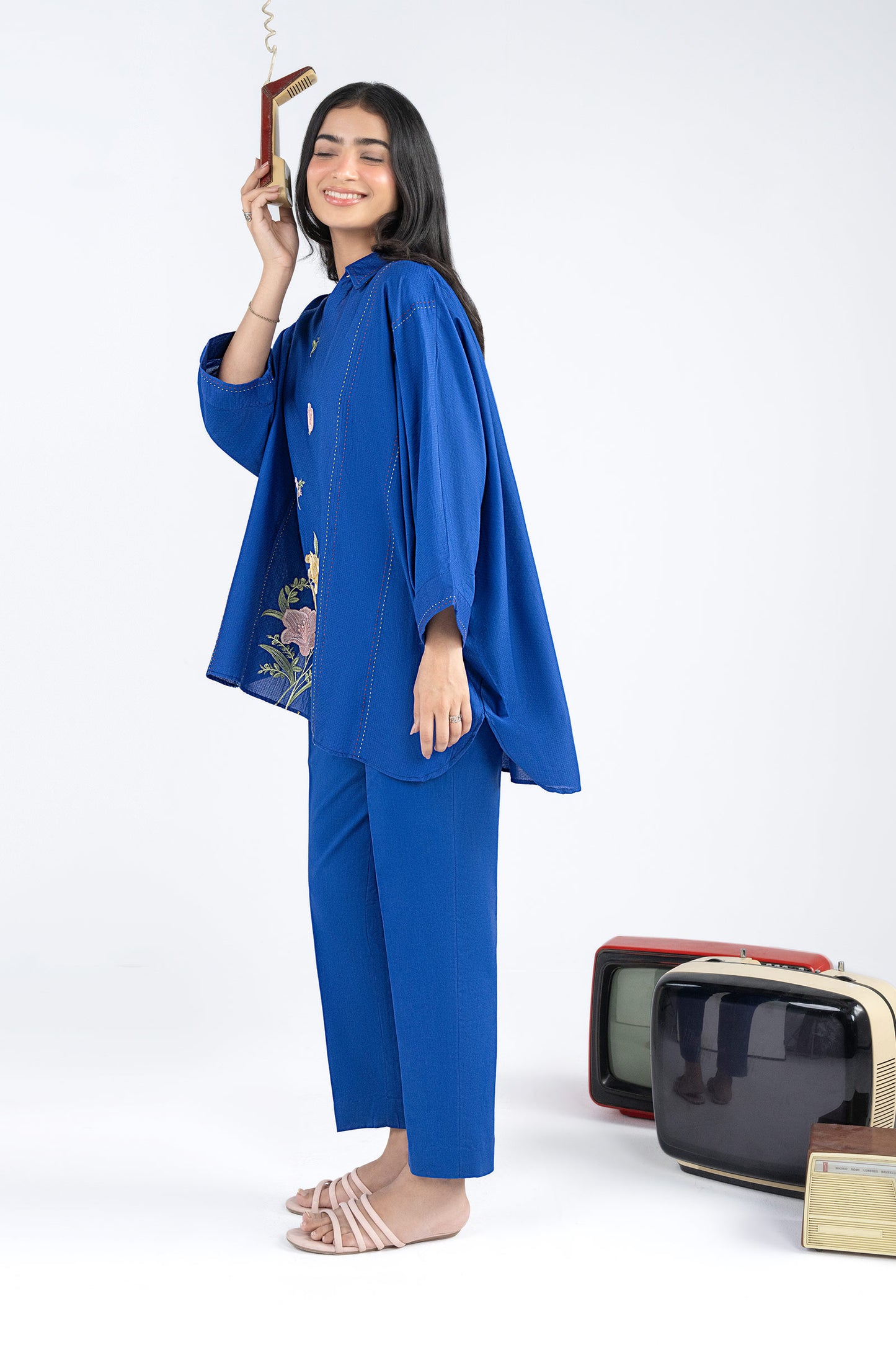 Embroidered Dobby Cotton Shirt