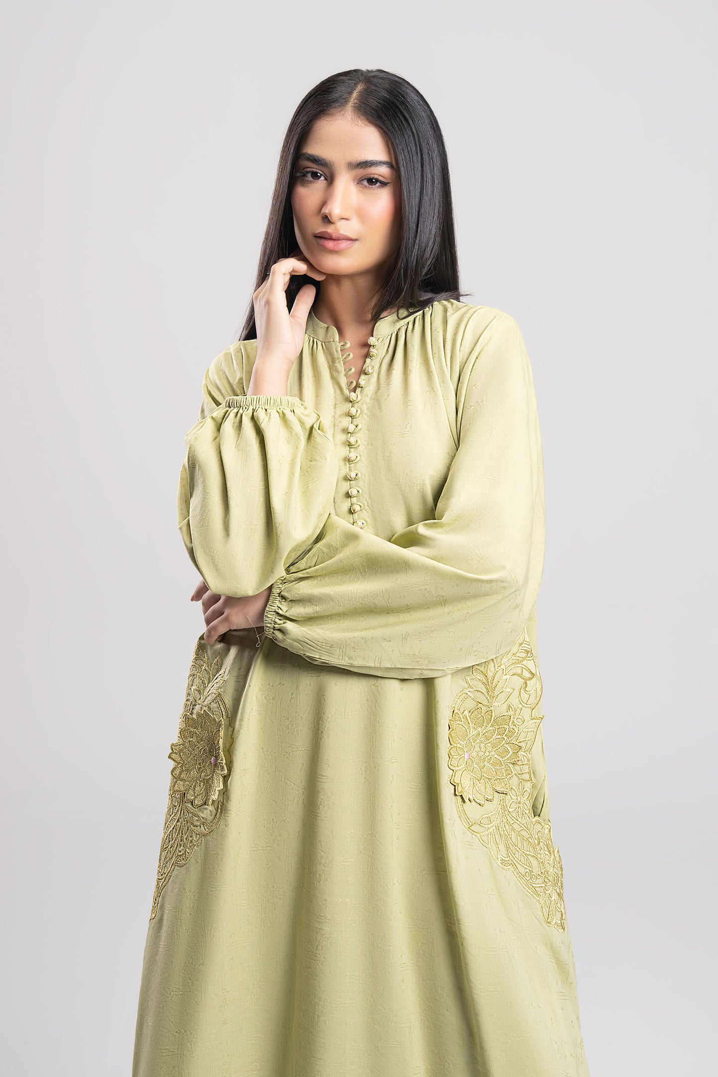 Embroidered Dobby Viscose Shirt