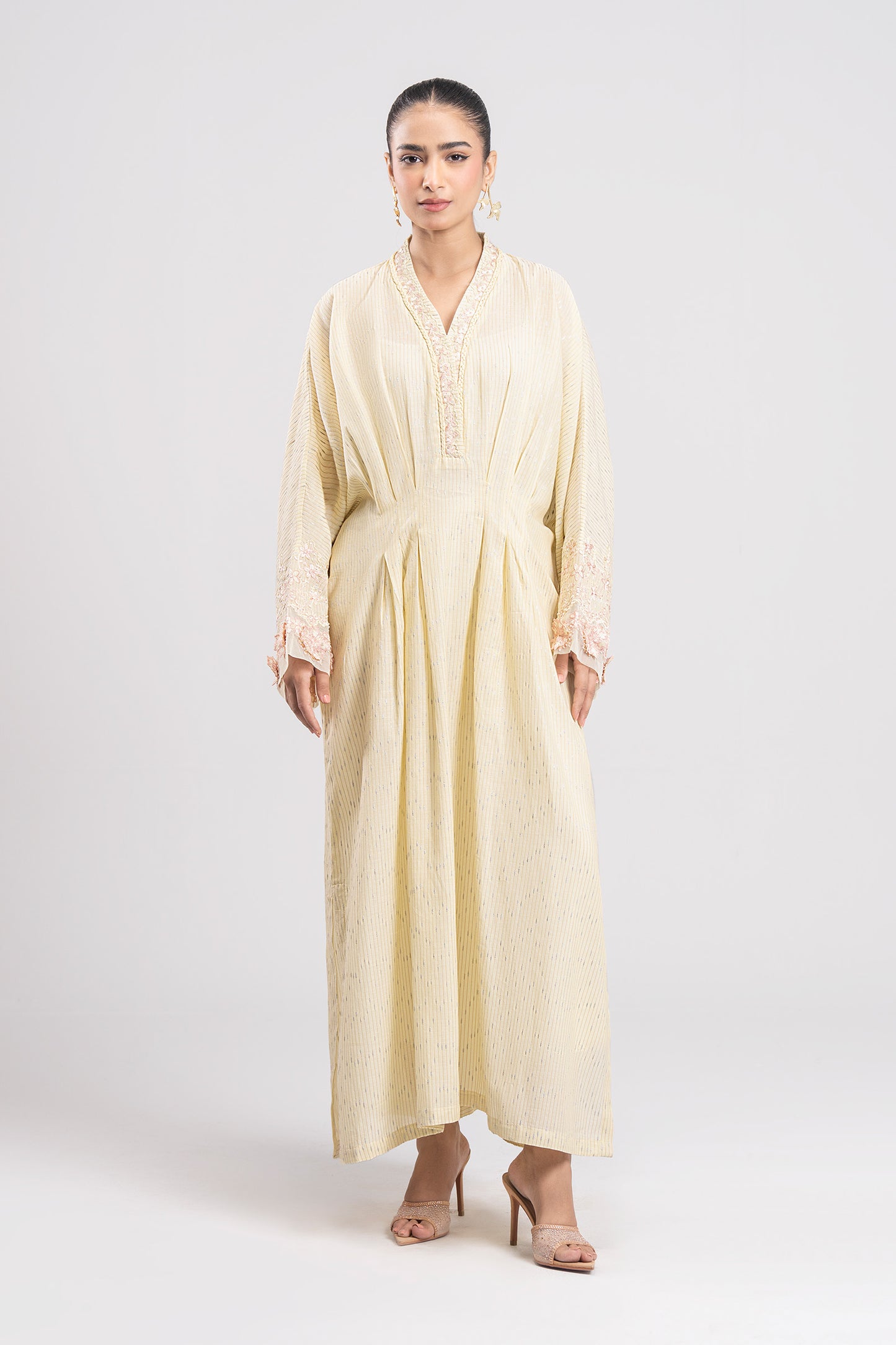 Embroidered Yarn dyed Kaftan