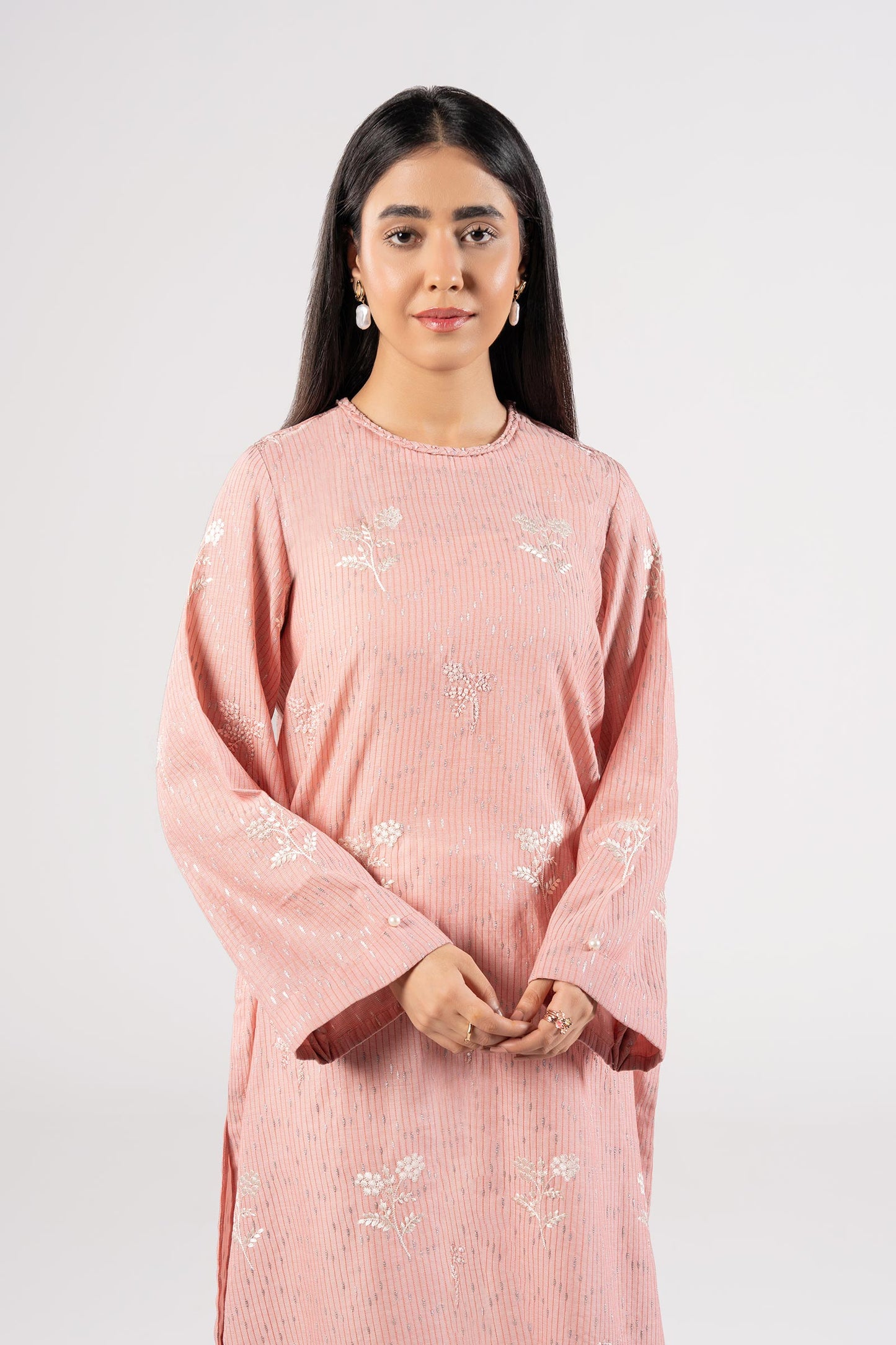 Embroidered Cotton Lurex Shirt