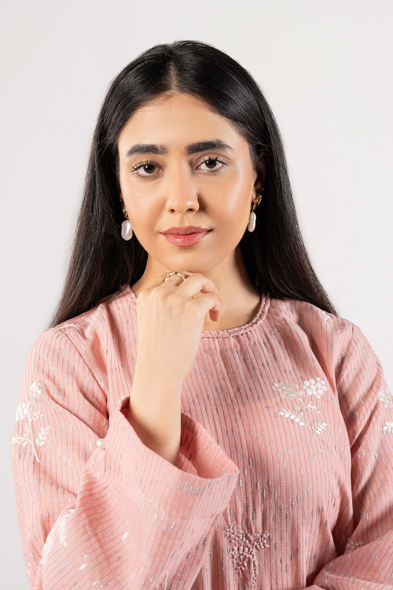 Embroidered Cotton Lurex Shirt