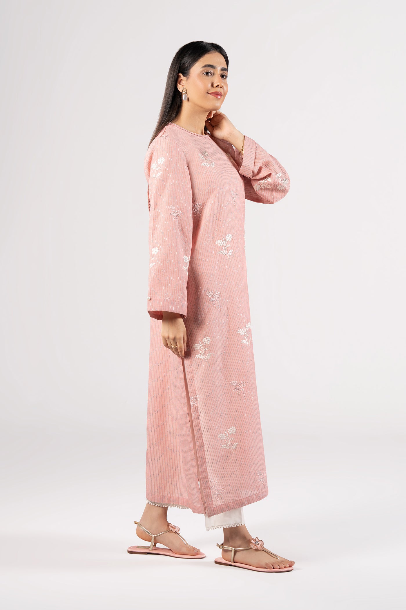 Embroidered Cotton Lurex Shirt