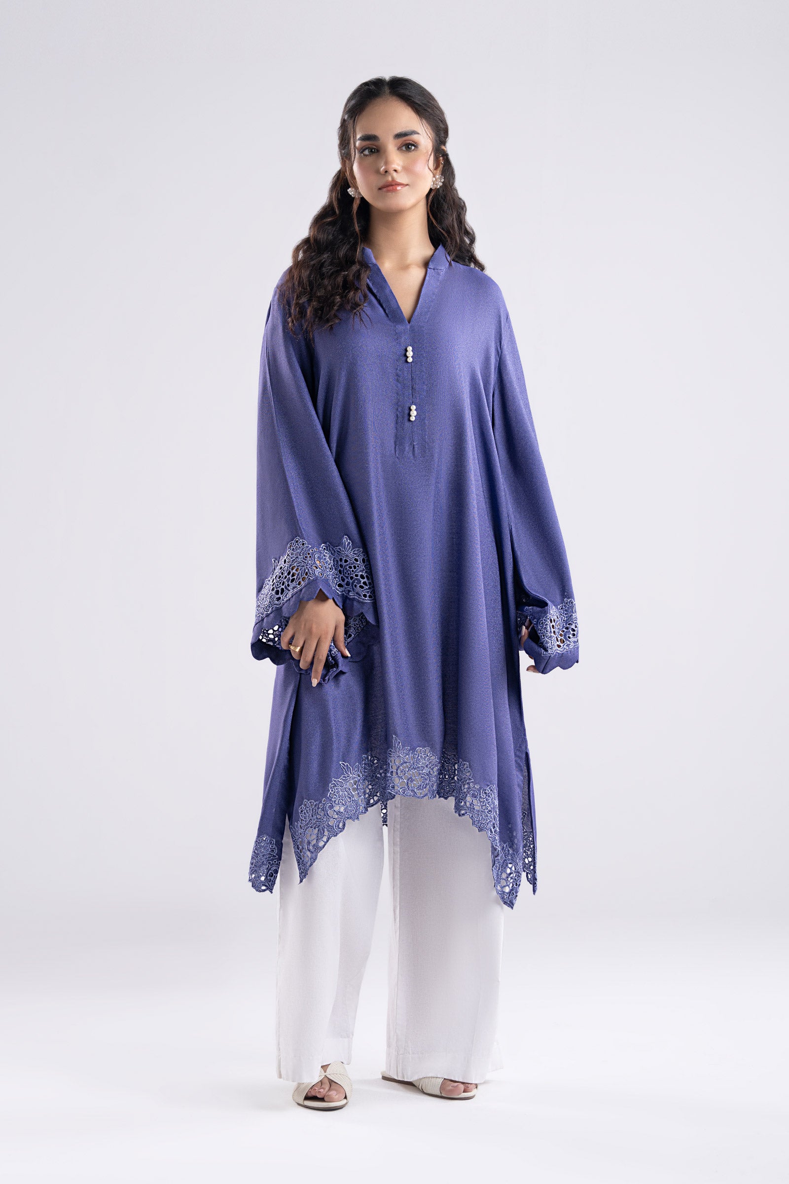 Embroidered Karandi Shirt