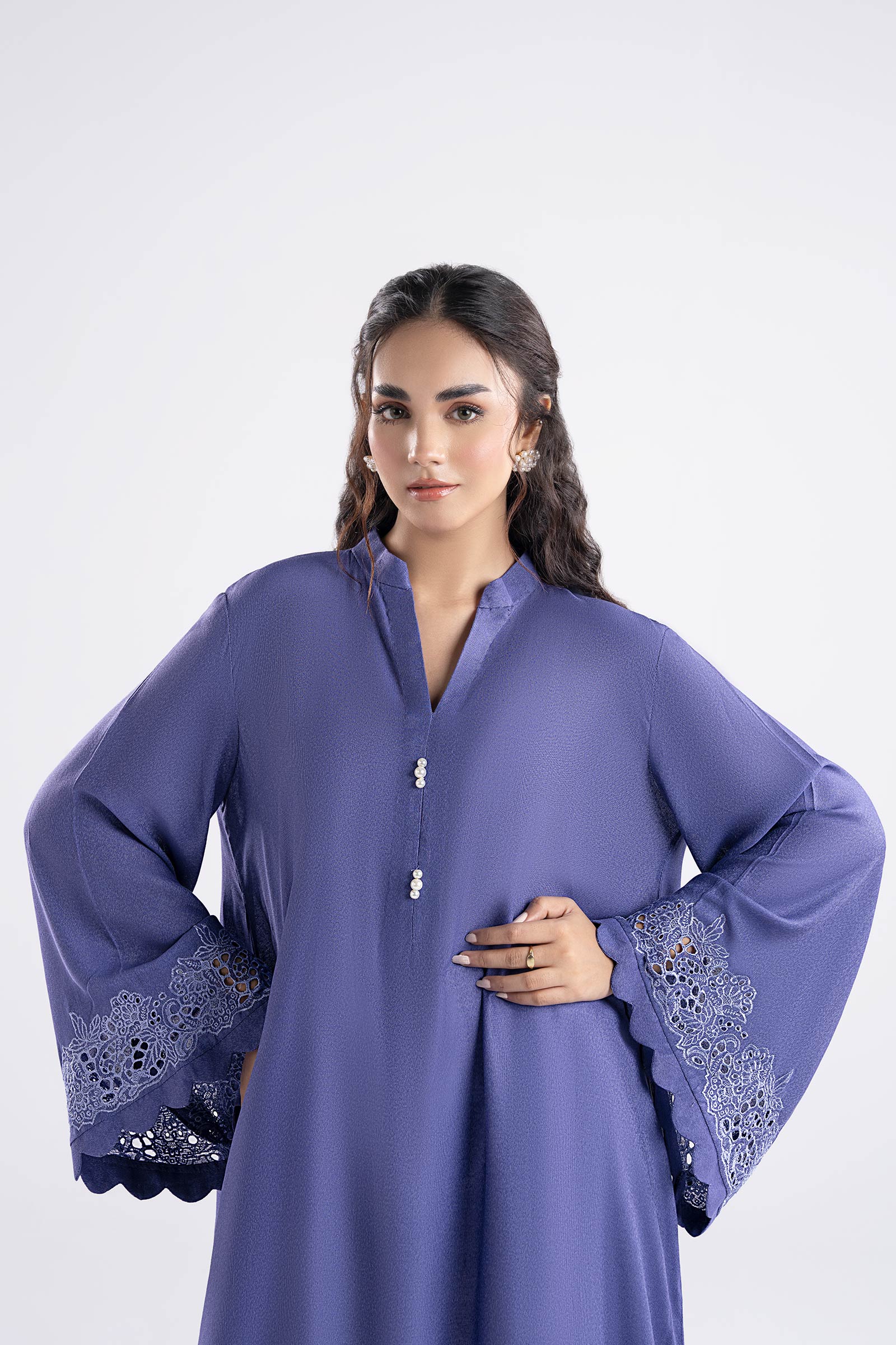 Embroidered Karandi Shirt