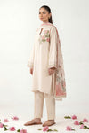 2 Pc Embroidered Textured Cotton Suit