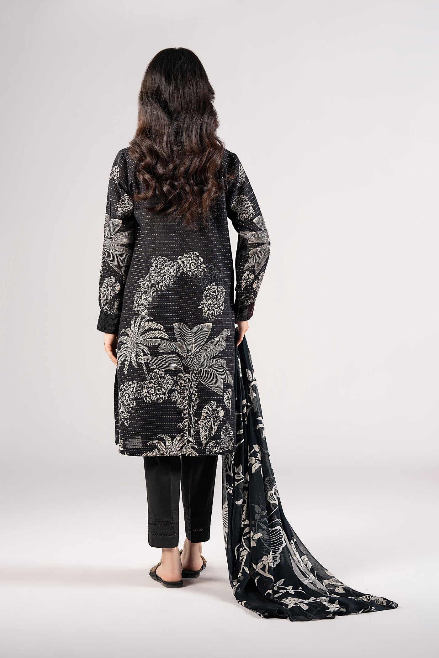 2 Pc Embroidered Lurex Cotton Suit | MB-CS25-174
