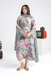 2 Pc Embroidered Lurex Cotton Suit