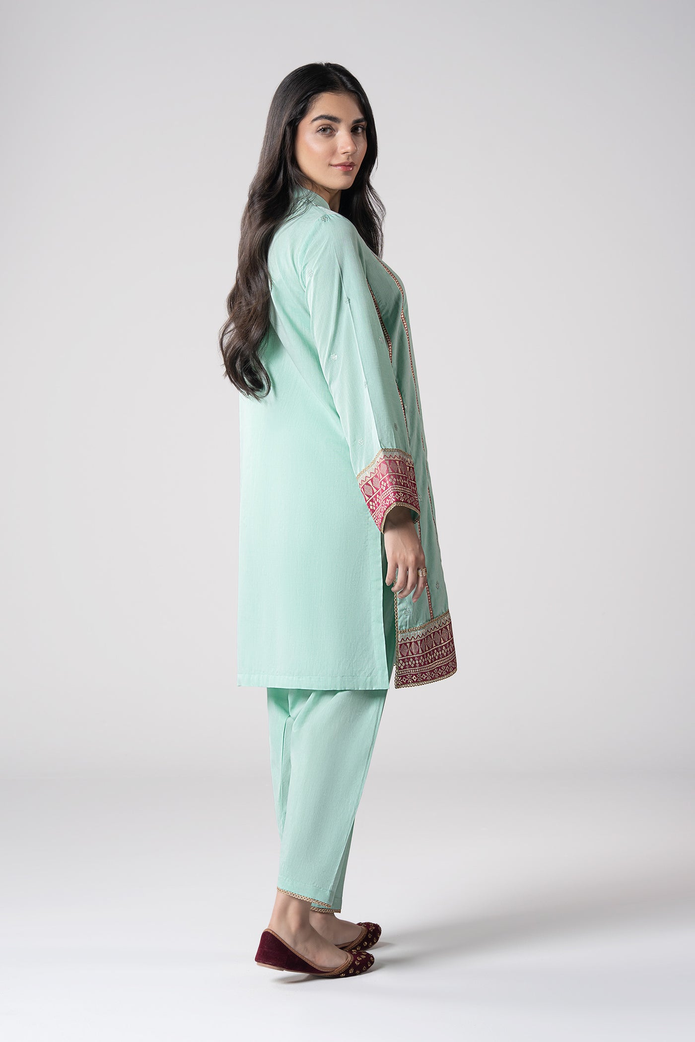 2 Pc Embroidered Two Tone Suit | MB-CS25-182