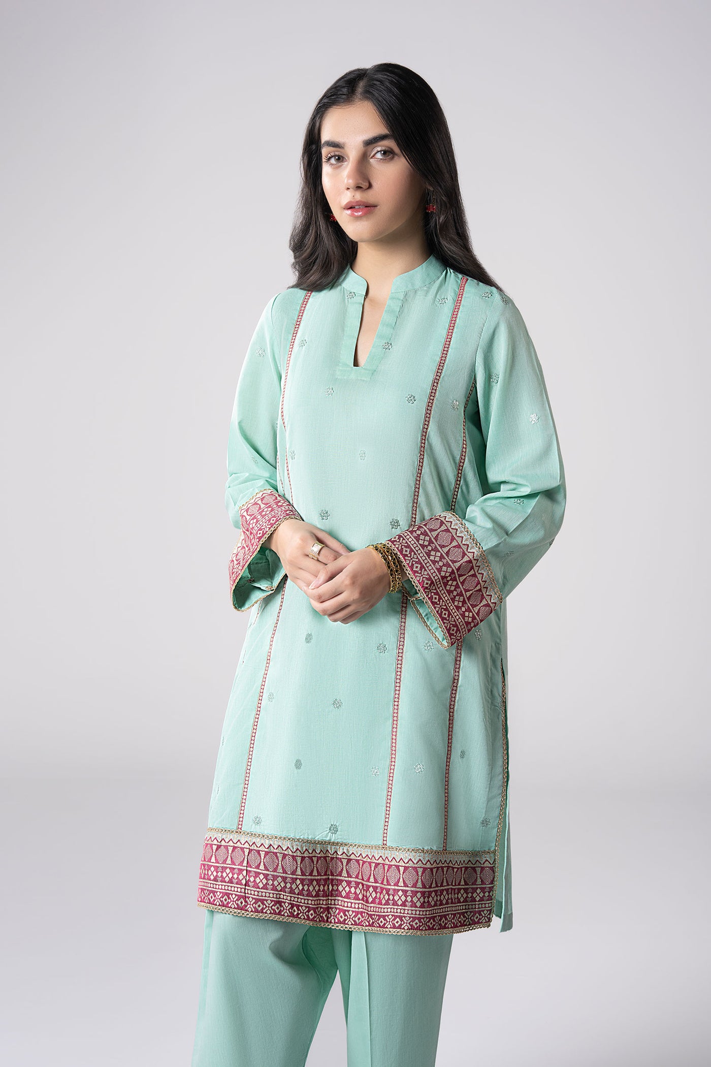 2 Pc Embroidered Two Tone Suit | MB-CS25-182