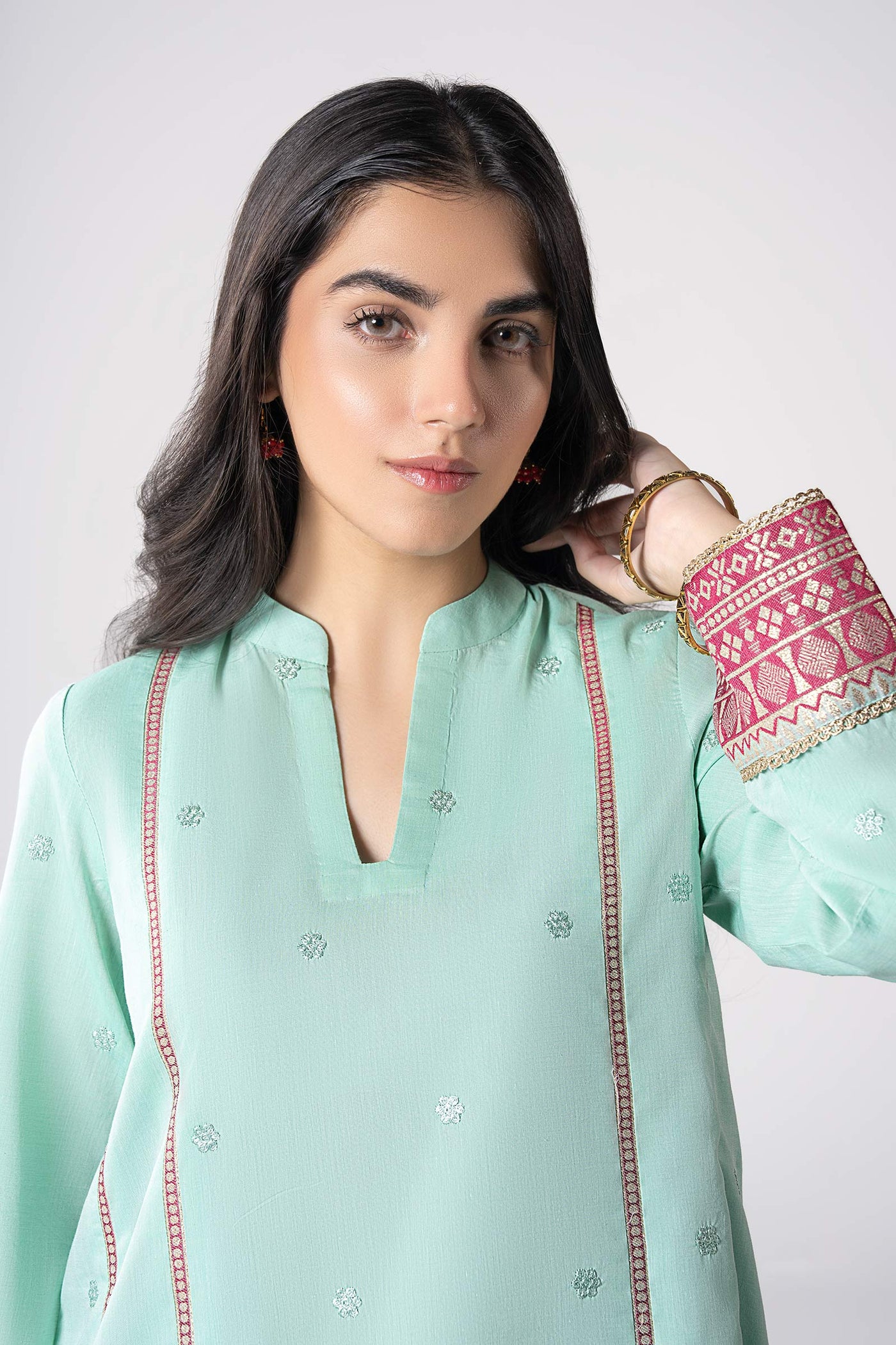 2 Pc Embroidered Two Tone Suit | MB-CS25-182