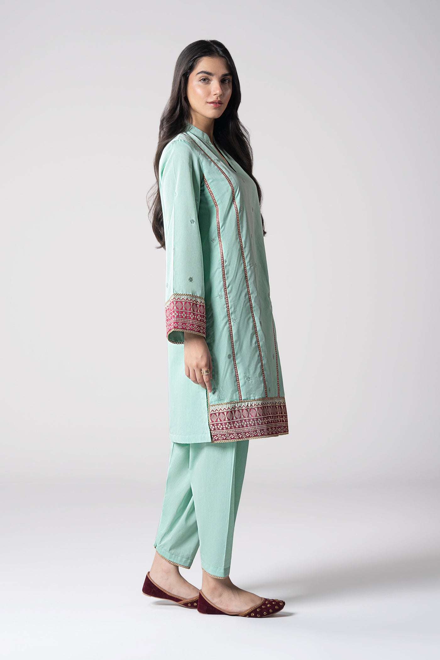 2 Pc Embroidered Two Tone Suit | MB-CS25-182