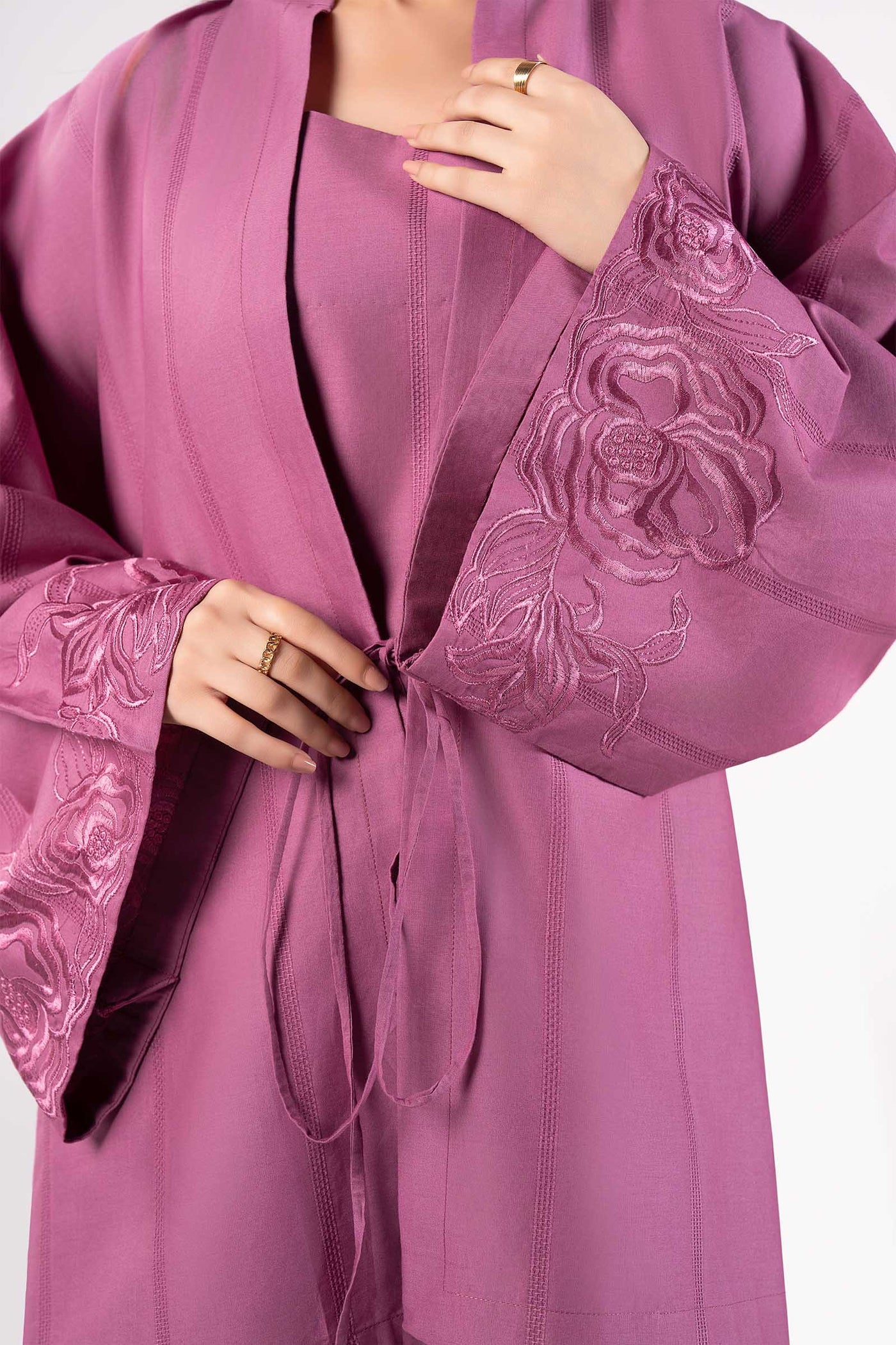 2 Pc Dyed Textured Cotton Suit