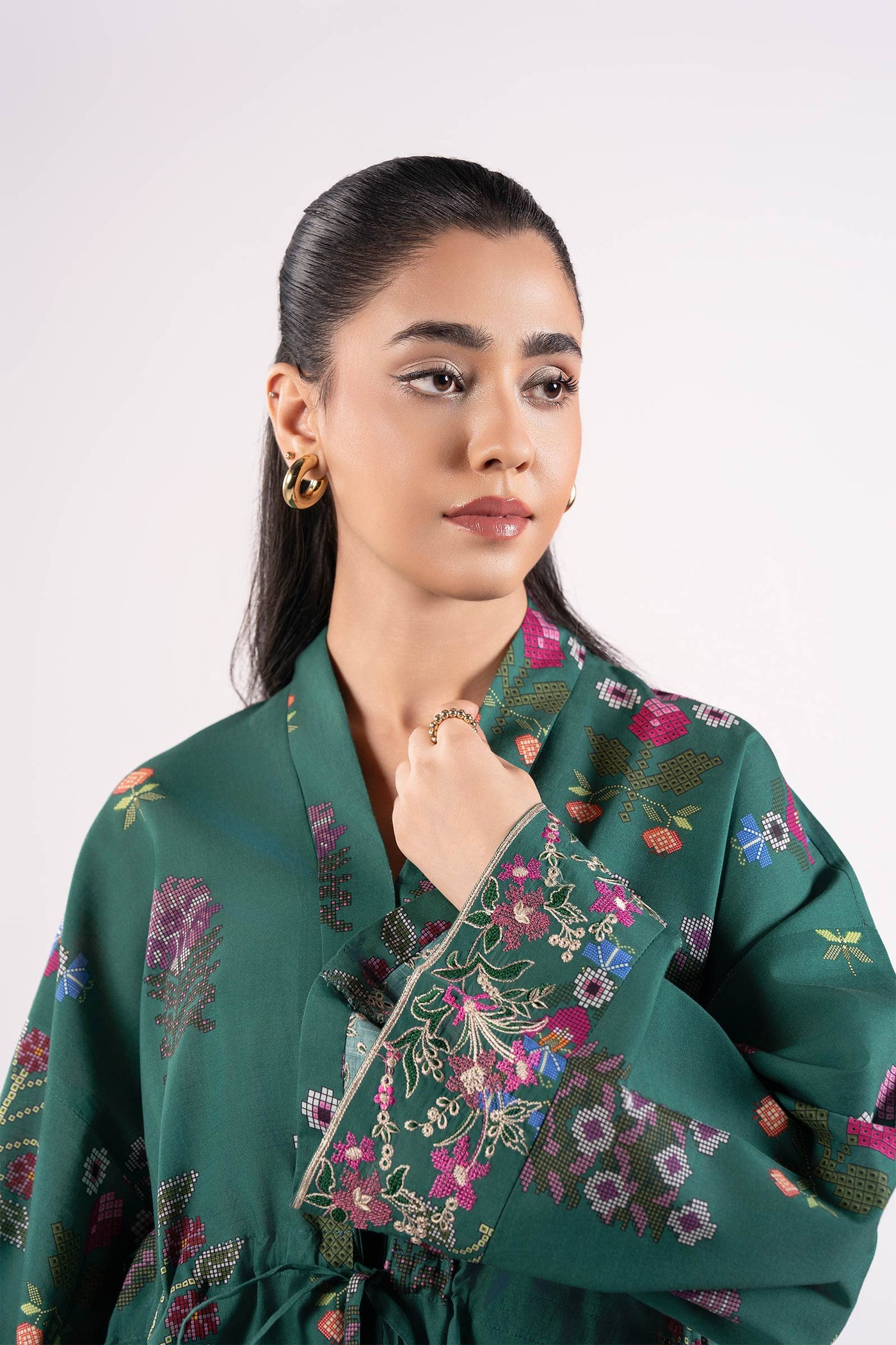 2 Pc Embroidered Slub Lawn Suit | MB-CS25-187