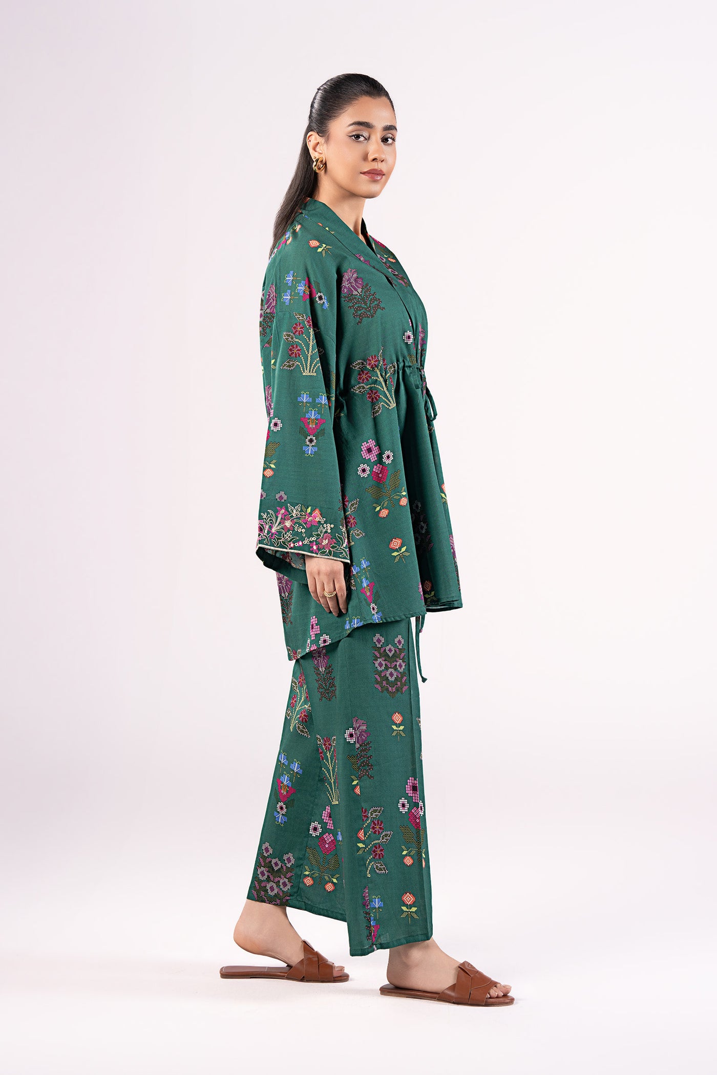 2 Pc Embroidered Slub Lawn Suit | MB-CS25-187